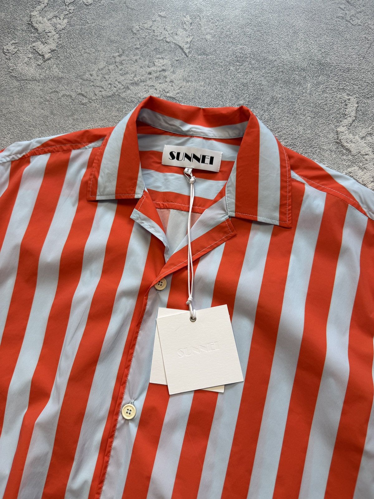 Sunnei NEW Sunnei Paneled Stripe Shirt Size US S / EU 44-46 / 1 - 2 Thumbnail