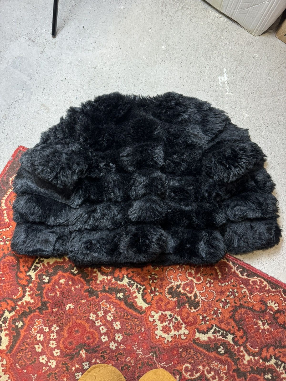 Japanese Brand Y2K Faux Fur Balenciaga Style Cropped Carti Opium