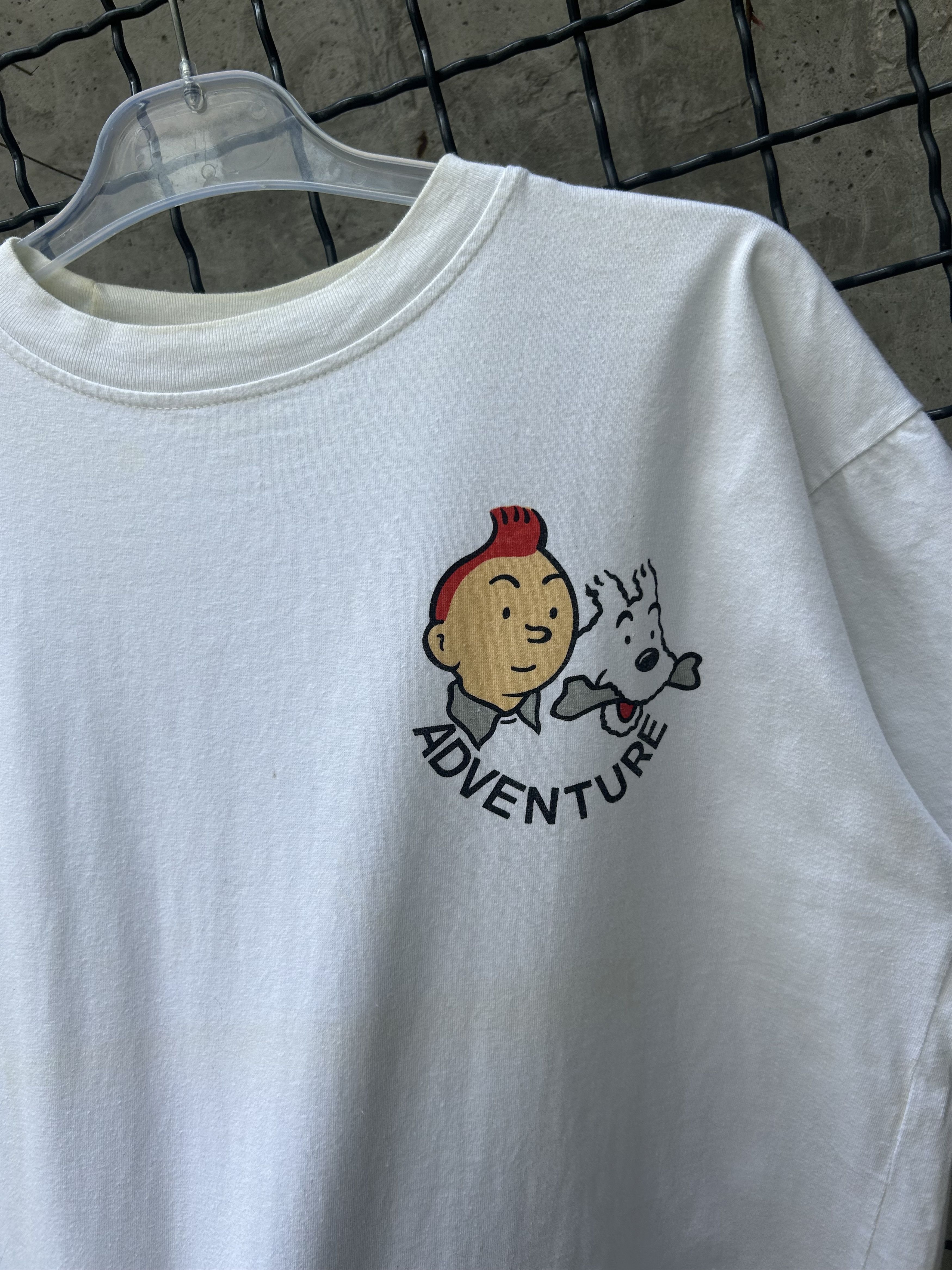 Cartoon Network Vintage 90s The Adventure of TinTin Pharaoh Comics T-shirt Size US XL / EU 56 / 4 - 13 Thumbnail