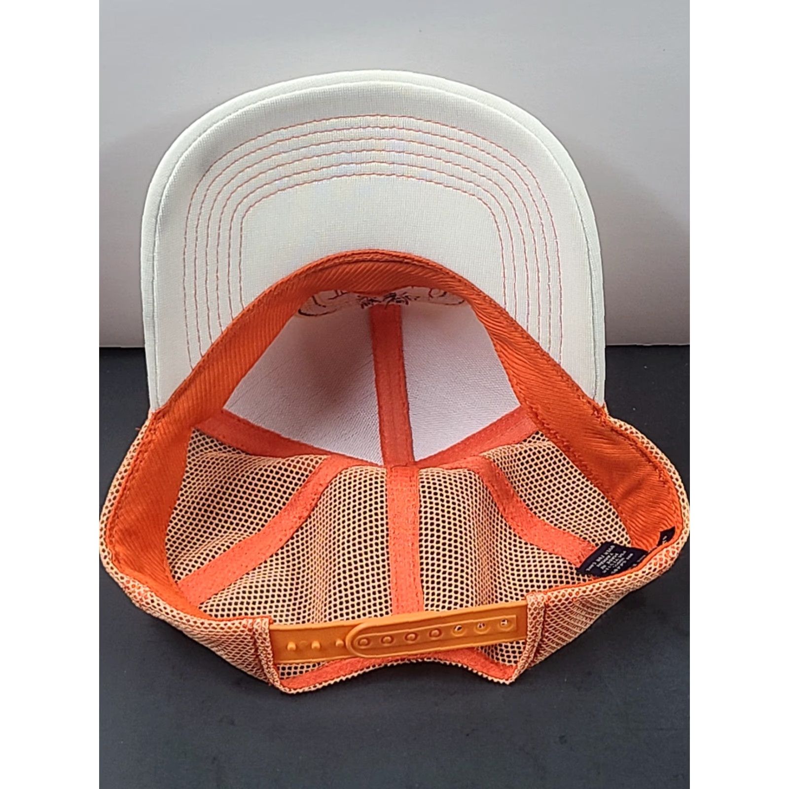 American Eagle Outfitters American Eagle Outfitters Trucker Hat Snapback Adjustable Casual Small Orange White Multi-Color Men Hat Size ONE SIZE - 7 Thumbnail