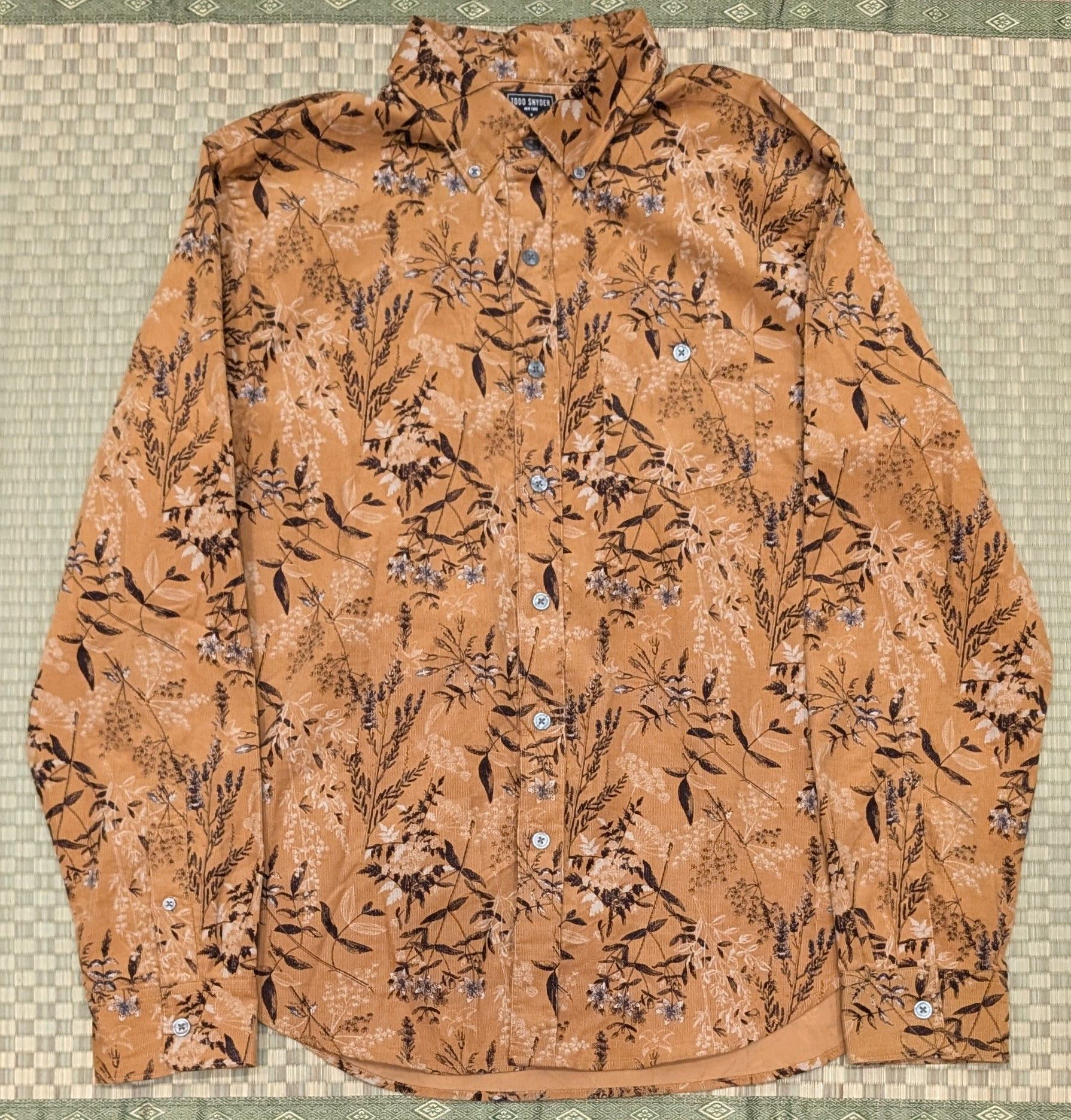 Todd Snyder Todd Snyder x Three Looms Corduroy Floral Button Up Shirt Size US L / EU 52-54 / 3 - 1 Thumbnail