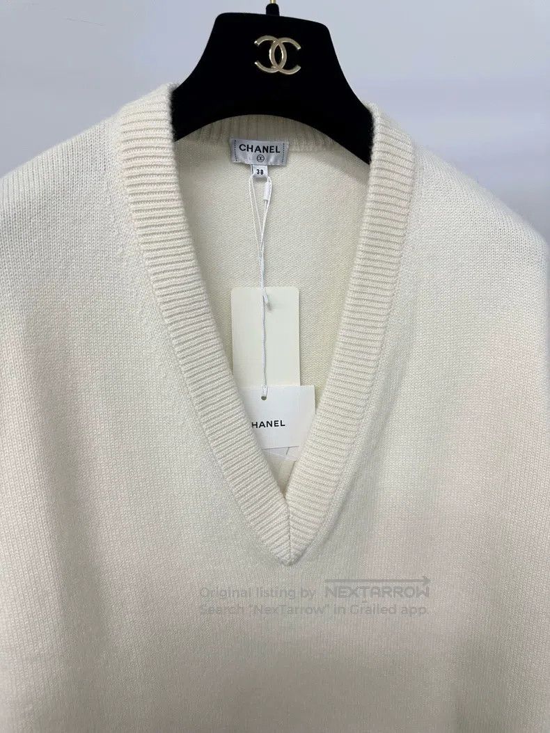 Chanel Chanel White chain cashmere sweater Size XS / US 0-2 / IT 36-38 - 3 Thumbnail
