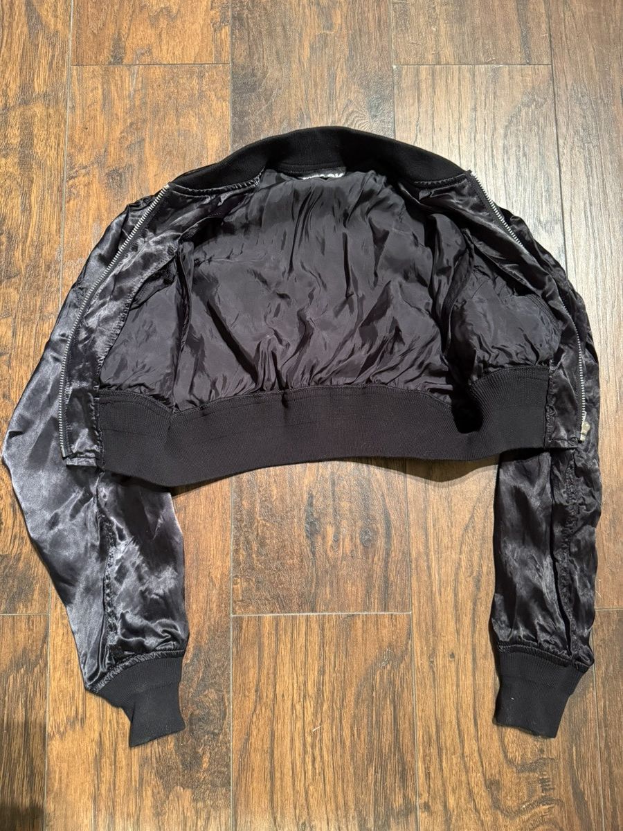 Comme des Garcons × Comme des Garcons Black × Comme des Garcons Homme Plus Cropped Black Bomber Size S / US 4 / IT 40 - 2 Thumbnail