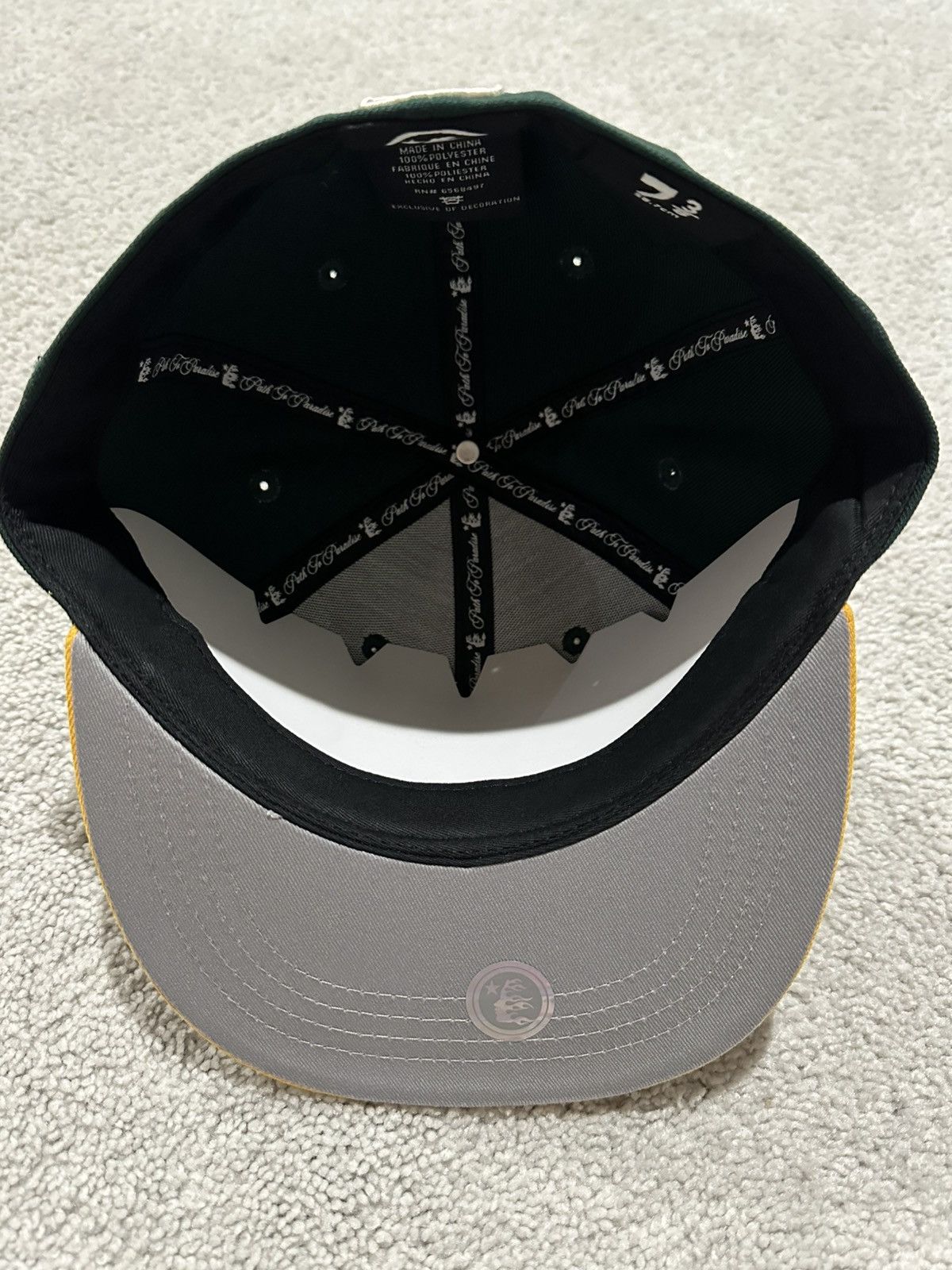 HELLSTAR Hellstar Green and Yellow Fitted Baseball Hat 7 3/8 Size ONE SIZE - 7 Thumbnail