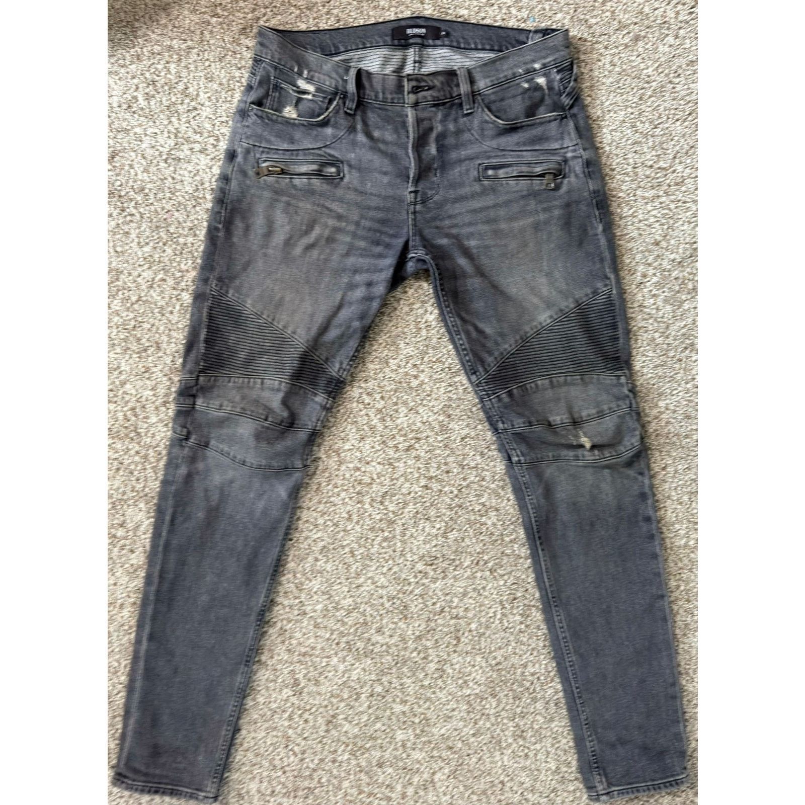 Hudson Los Angeles Blinder Biker Moto Jeans Mens Size 33