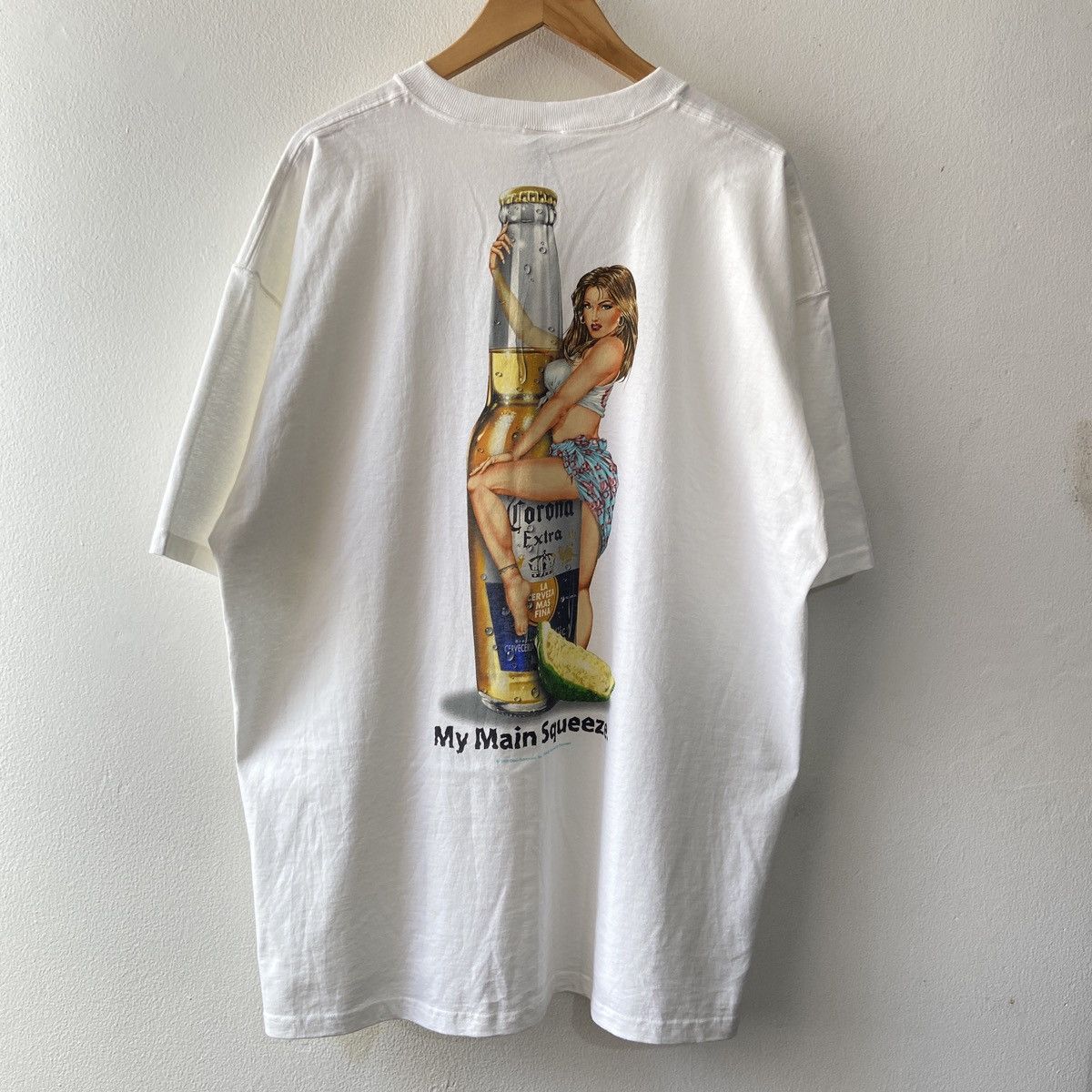 Vintage 1999 Corona Double Sided Main Squeeze Tee DS Size US XXL / EU 58 / 5 - 1 Thumbnail