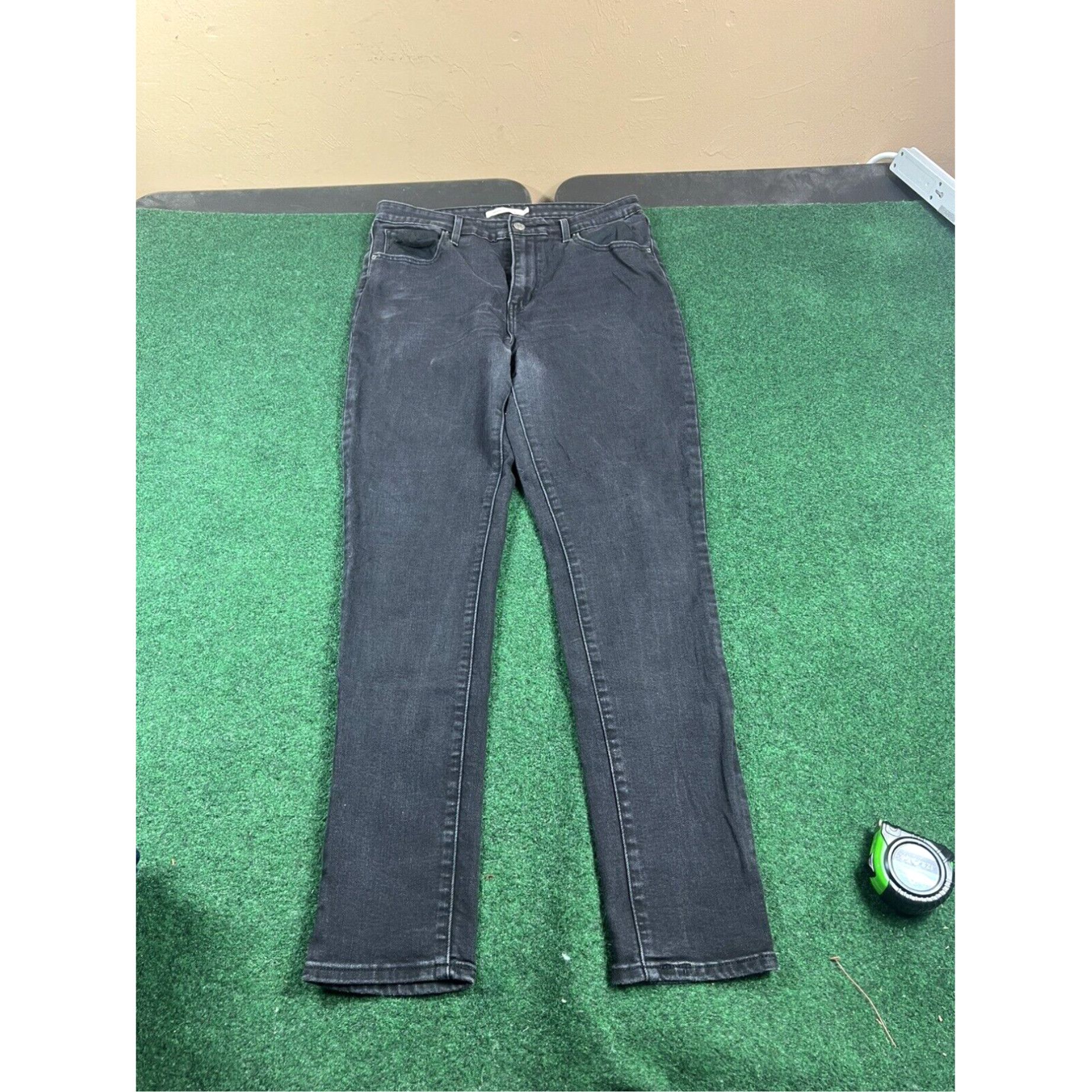 Levi's Levis 721 High Rise Skinny 32 Womens Jeans Black 2% Spandex Stretchy 30 Inseam Size 24" / US 00 / IT 34 - 1 Thumbnail