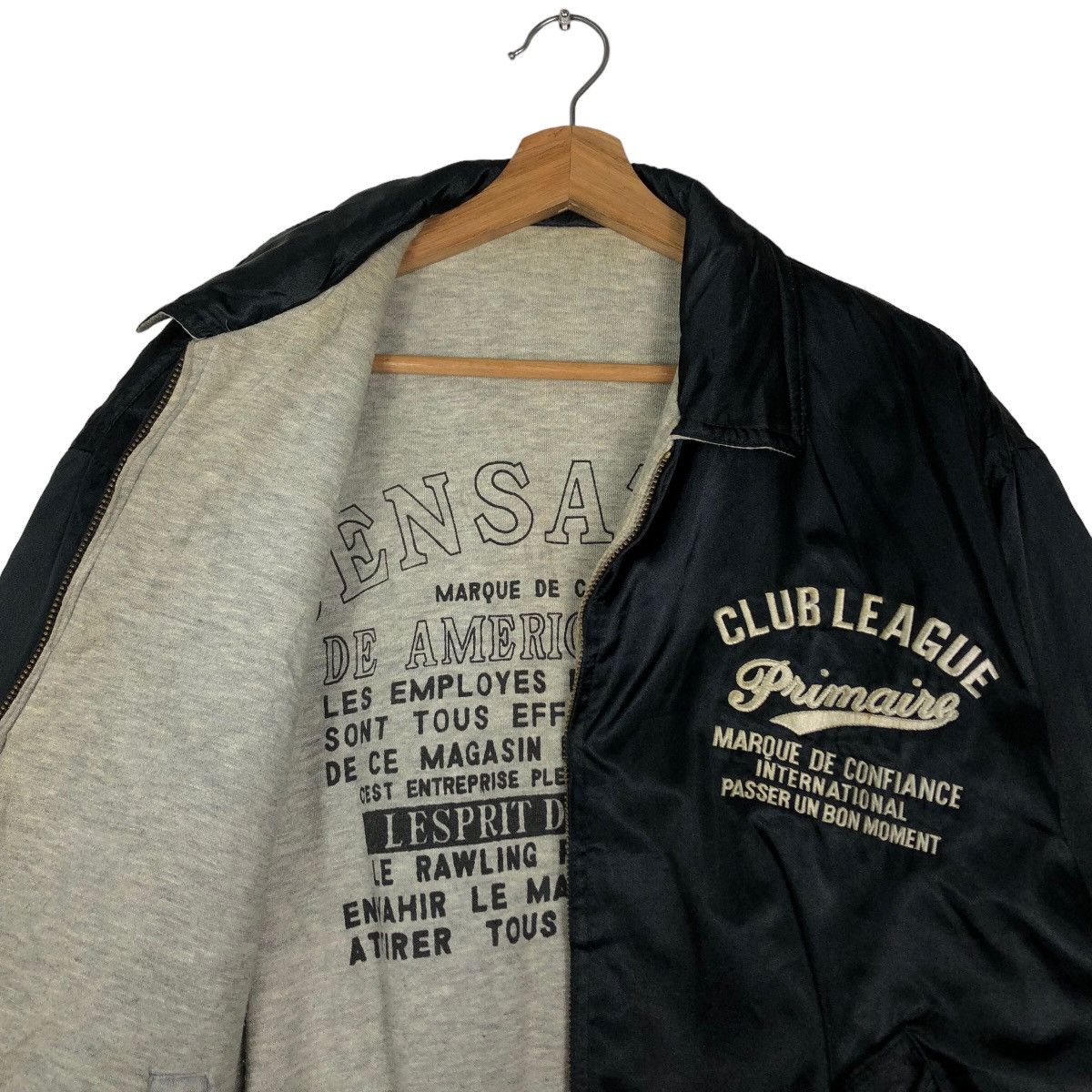 Japanese Brand 🔥Vtg Reversible Bomber Jacket Club League Sports Big Logo Size US L / EU 52-54 / 3 - 11 Thumbnail
