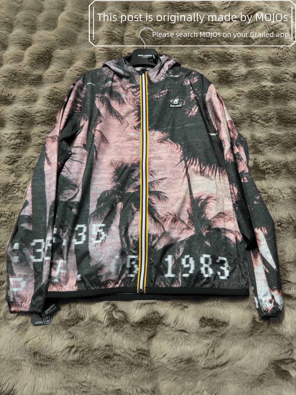 Saint Laurent Paris Sz L Saint Laurent Paris x K-way Palm Tree Sports Jacket Size US L / EU 52-54 / 3 - 1 Thumbnail