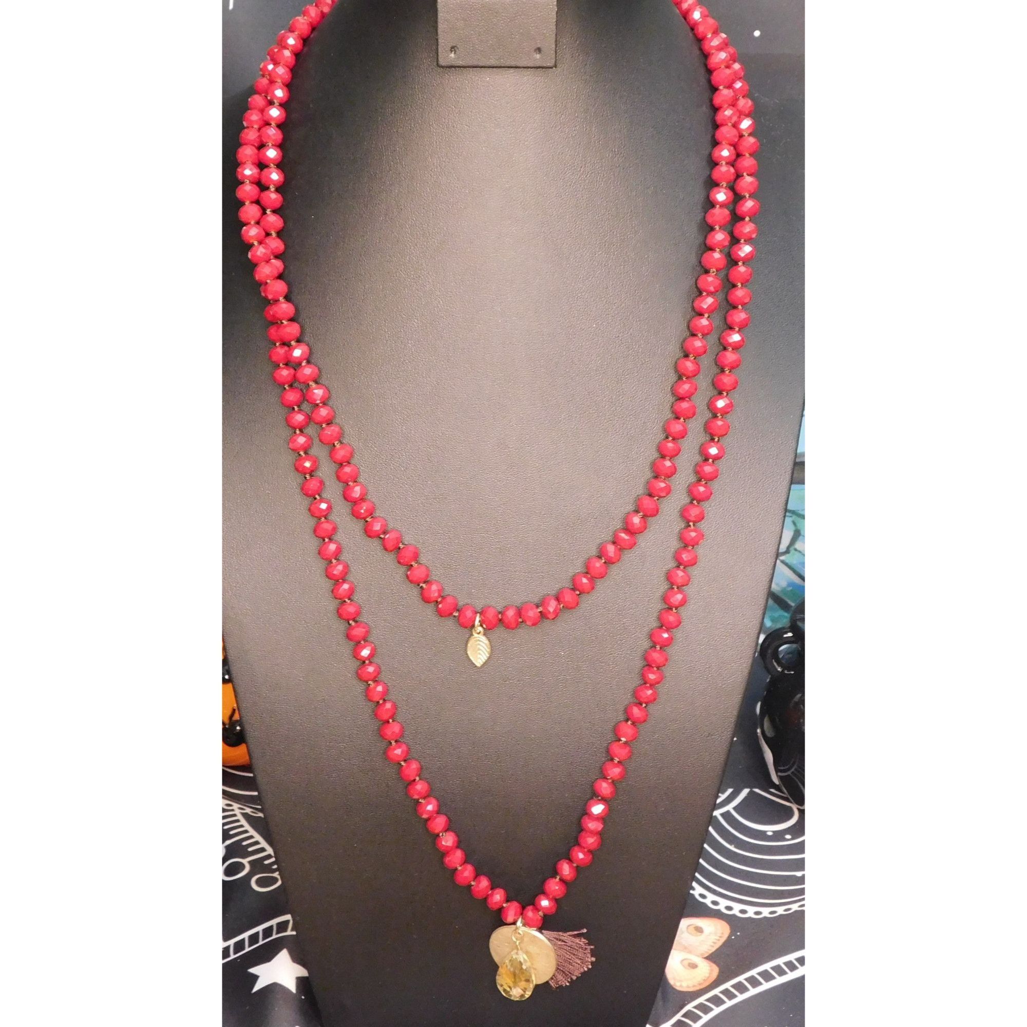 Other Burgundy Bohemian Glass Beaded Necklaces (Set of 2) Size ONE SIZE - 3 Thumbnail