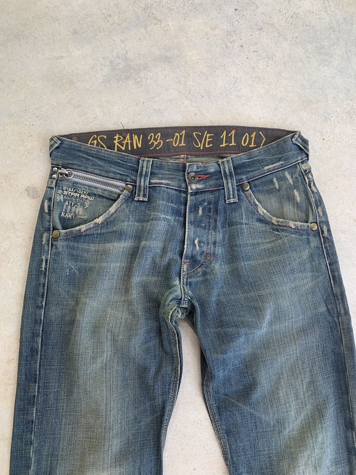 G-Star G Star Raw Distressed Jeans Pants Size US 34 / EU 50 - 8 Thumbnail