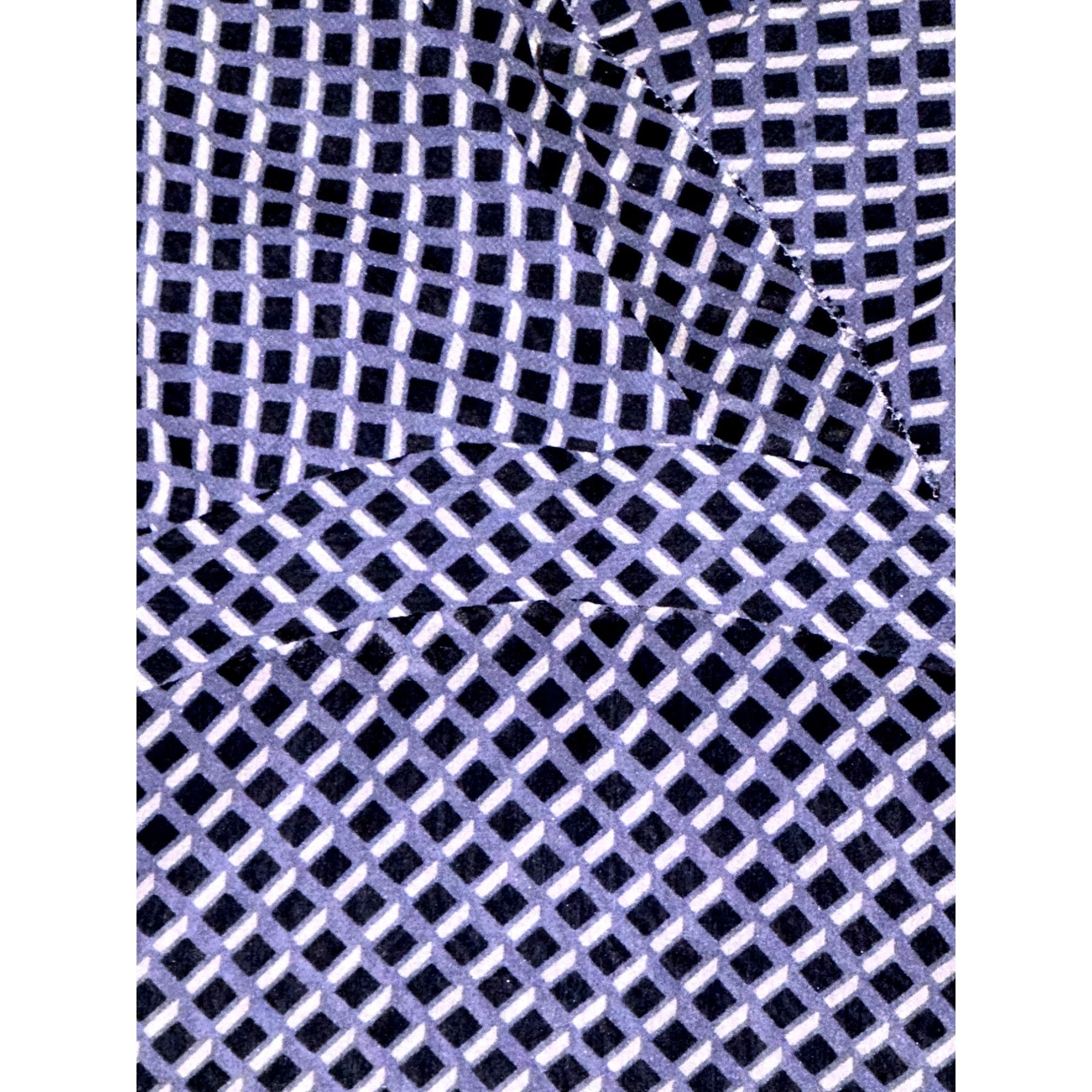 Ann Taylor Ann Taylor Size 8 Navy White Geometric Silk Surplice Blouse Size M / US 6-8 / IT 42-44 - 10 Thumbnail