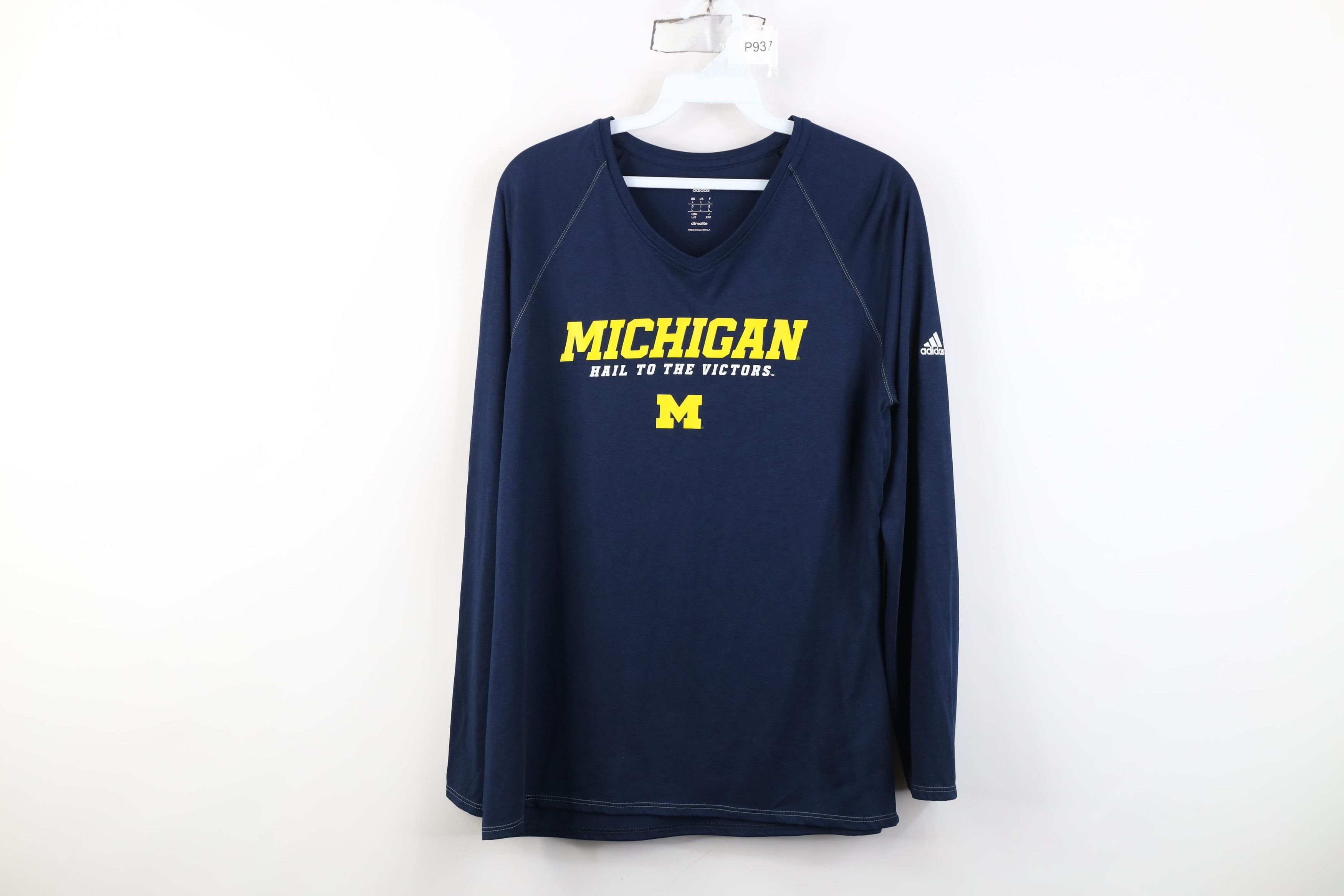 Adidas Adidas University of Michigan Long Sleeve T-Shirt Blue Size L / US 10 / IT 46 - 1 Thumbnail