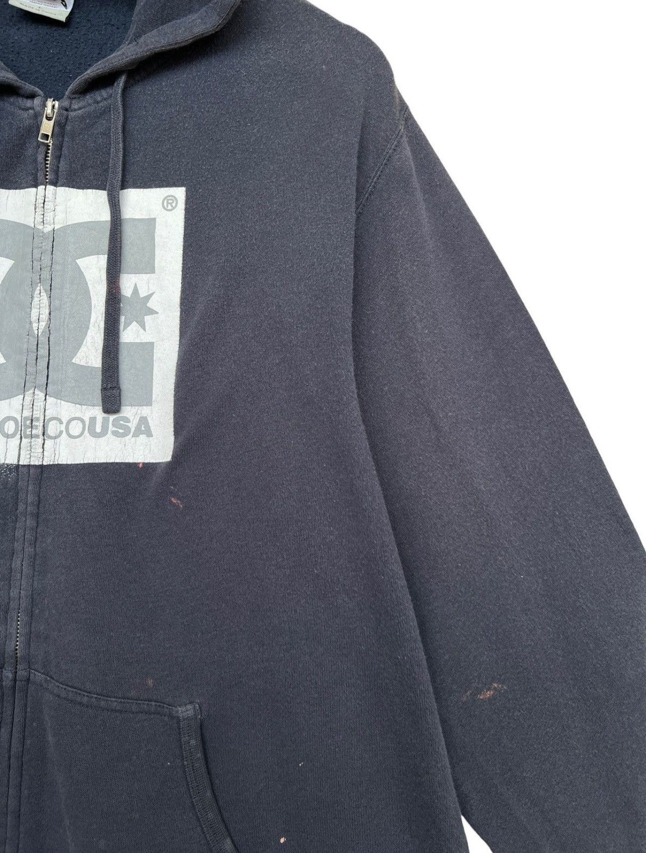 Vintage Vtg Dc DCSHOECOUSA Big Logo Sun Faded Boxy Baggy Hoodie Size US L / EU 52-54 / 3 - 3 Thumbnail