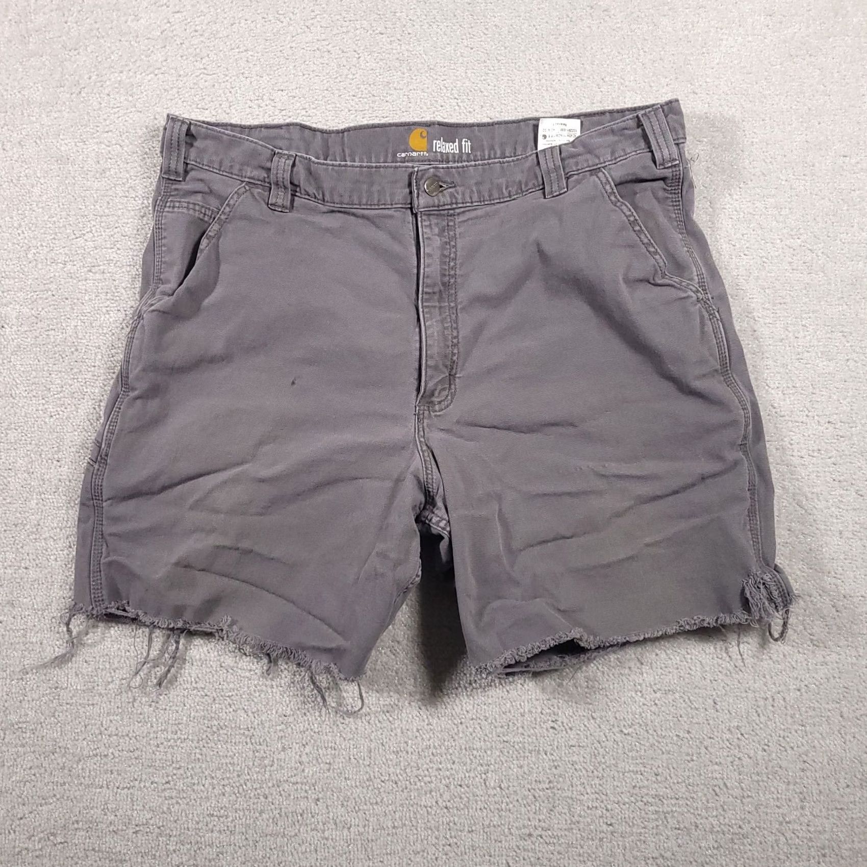 Carhartt VINTAGE Carhartt Cut Off Shorts Mens 40 Gray Relaxed Rugged Raw Hem Work Destroyed Casual 90s Mens Size US 40 / EU 56 - 2 Thumbnail