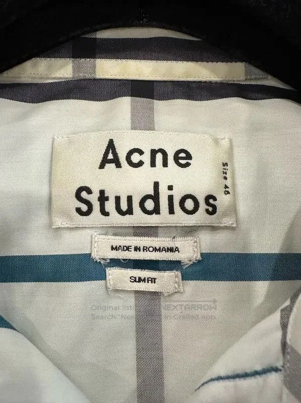 Acne Studios Acne Studios White Checked Long Sleeve Shirt. Size US S / EU 44-46 / 1 - 4 Thumbnail