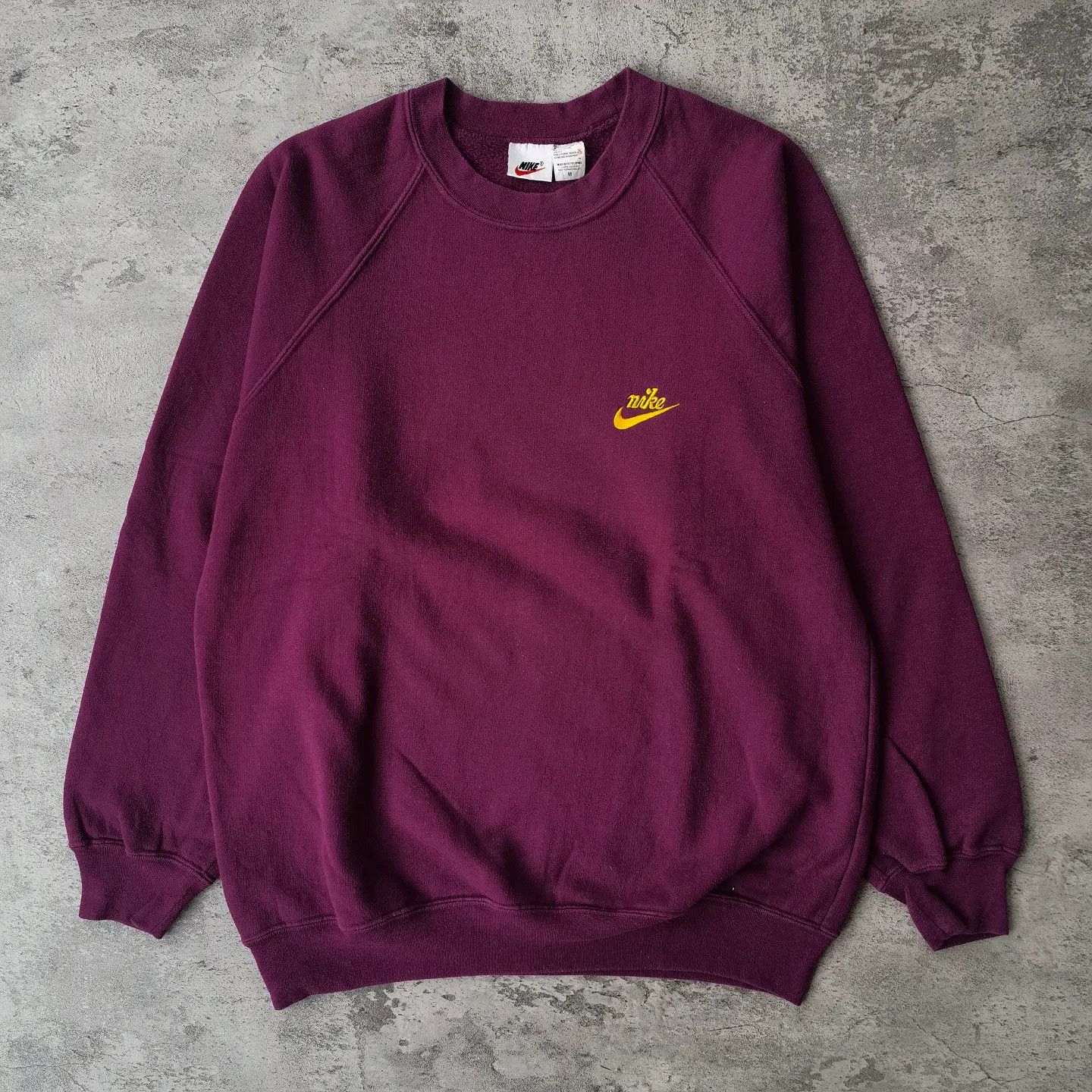 Nike × Vintage Vintage 90s Nike Purple Sweatshirt Size US M / EU 48-50 / 2 - 1 Thumbnail