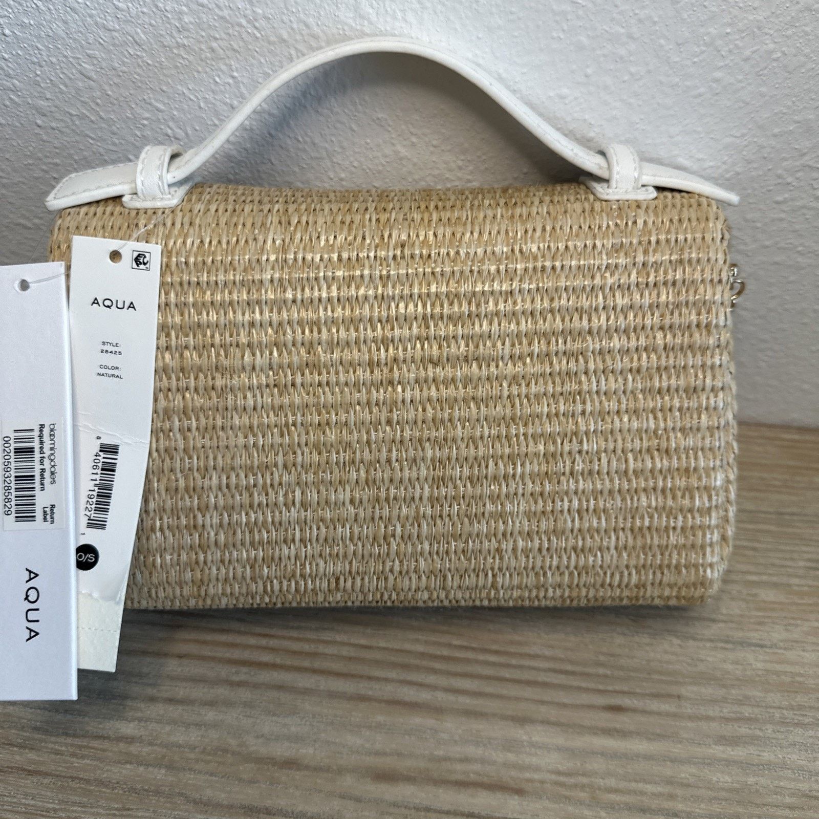Other AQUA Vanity Case Bag Natural Adjustable Strap Zip NWT $89 Size ONE SIZE - 2 Thumbnail