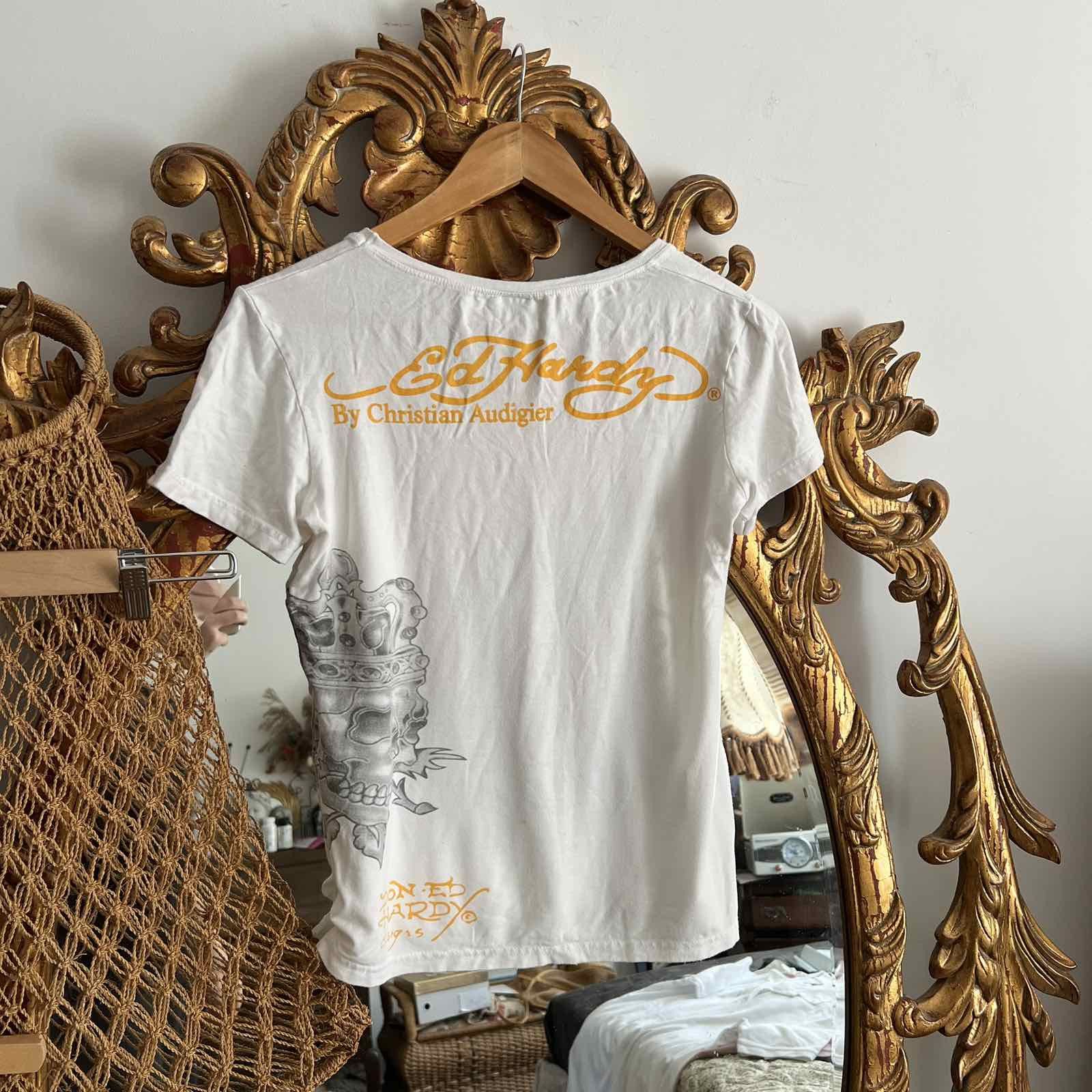 Christian Audigier × Ed Hardy Vtg. Ed Hardy Woman's T-Shirt Sz XXL Size XXL / US 16-18 / IT 52-54 - 2 Thumbnail