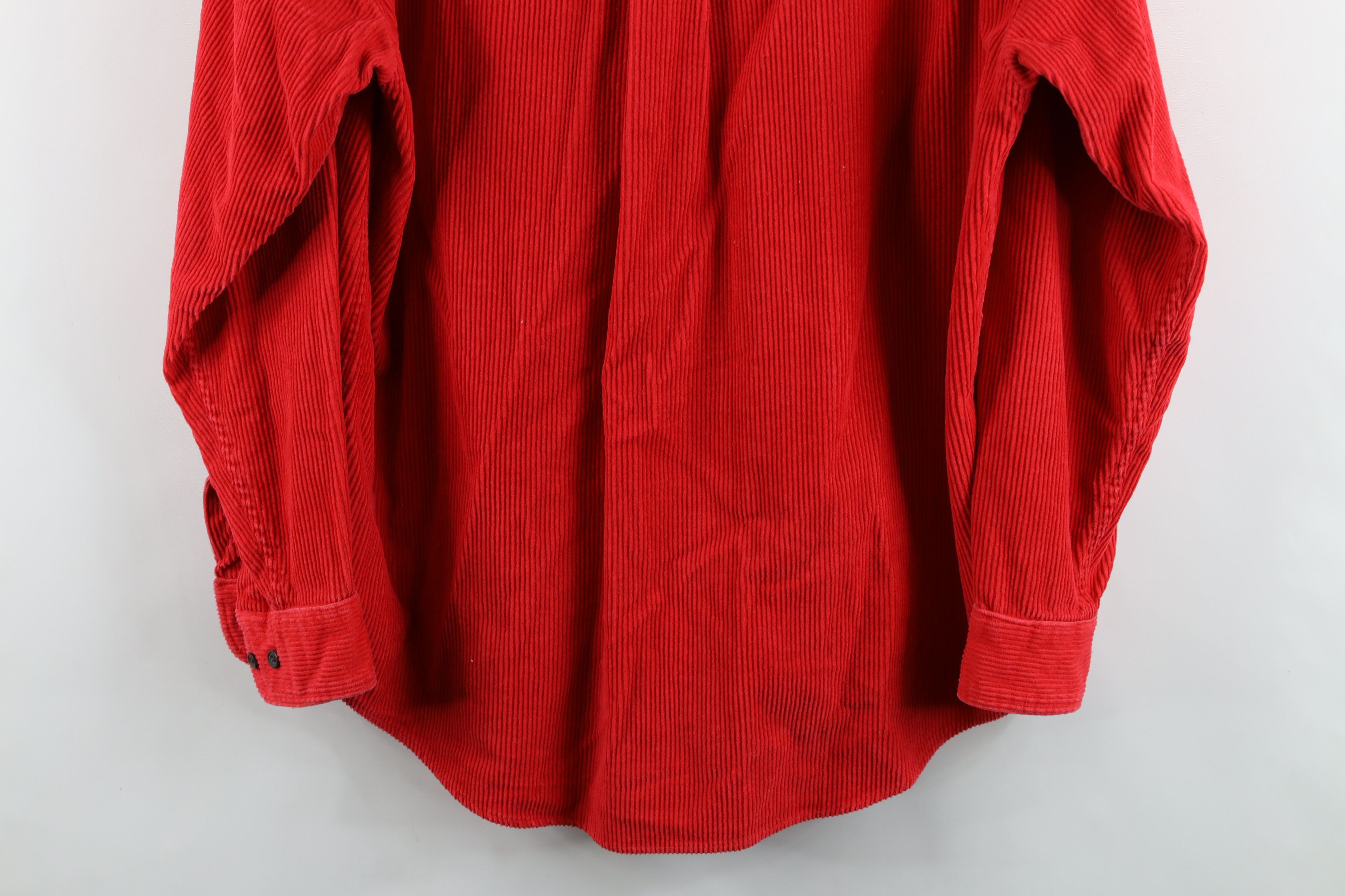 Vintage Vintage 90s Streetwear Corduroy Collared Button Down Shirt Size US XL / EU 56 / 4 - 12 Thumbnail