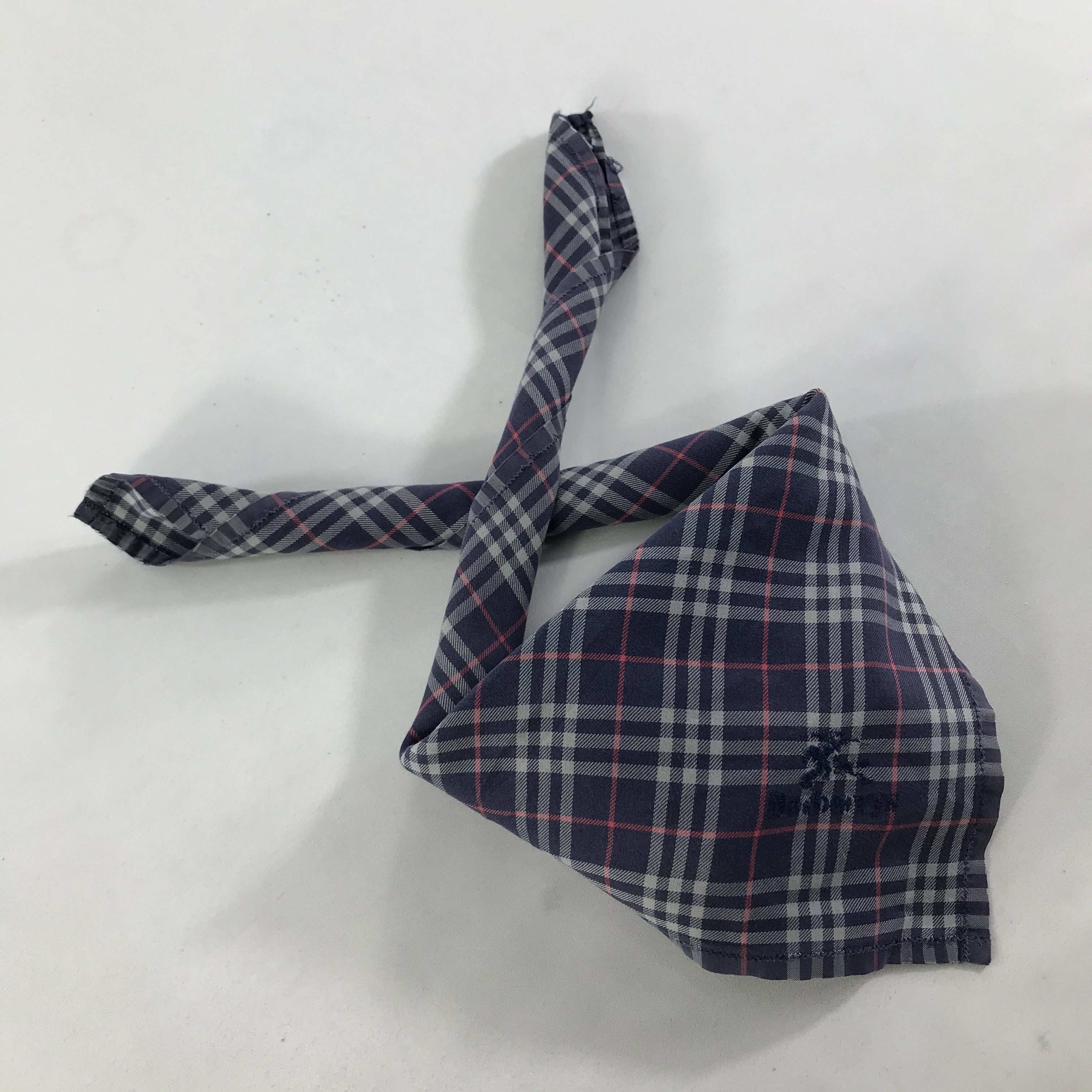 Burberry × Vintage Burberry Bandana / Handkerchief / Neckerchief - S1755 Size ONE SIZE - 4 Thumbnail