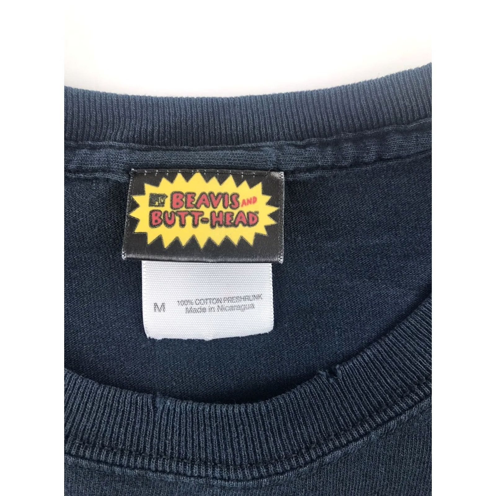 Vintage VINTAGE Beavis And Butthead Shirt Mens Medium Black Mustaches Rule Size Size US M / EU 48-50 / 2 - 3 Thumbnail
