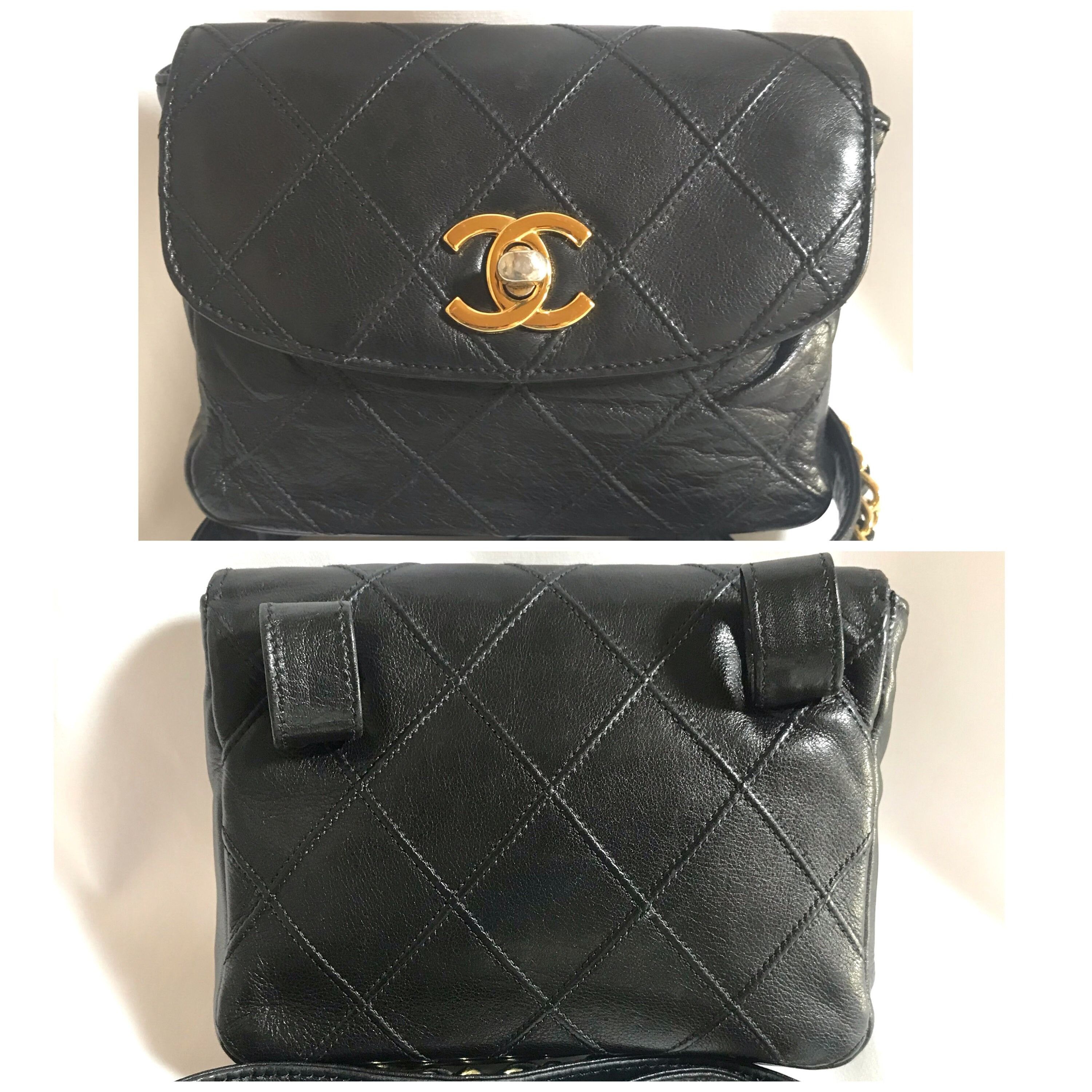 Chanel Vintage CHANEL black leather waist purse, fanny pack Size ONE SIZE - 5 Thumbnail