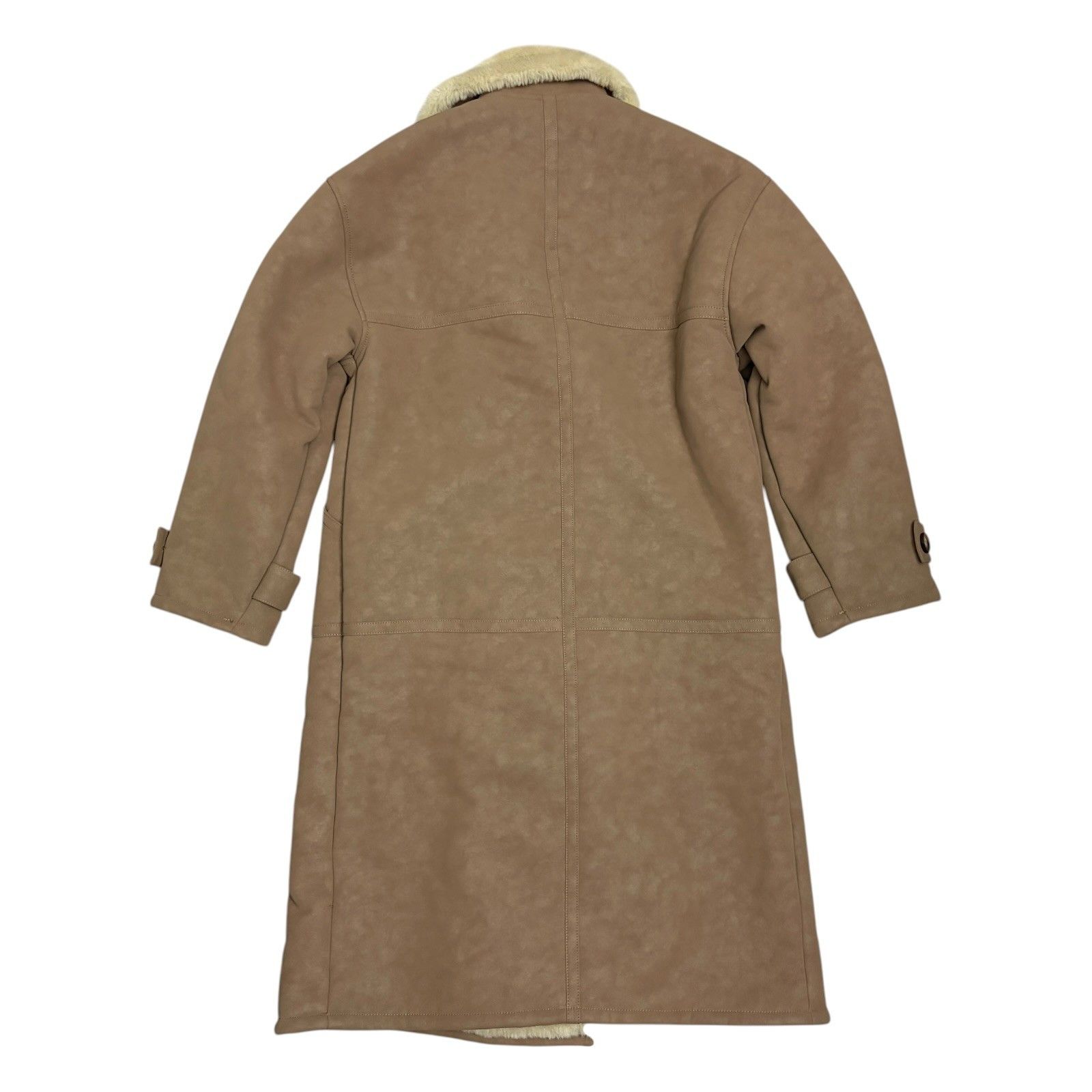Topshop Topshop Faux Leather Shearling Long Coat Fleece Trench Small Size US S / EU 44-46 / 1 - 5 Thumbnail