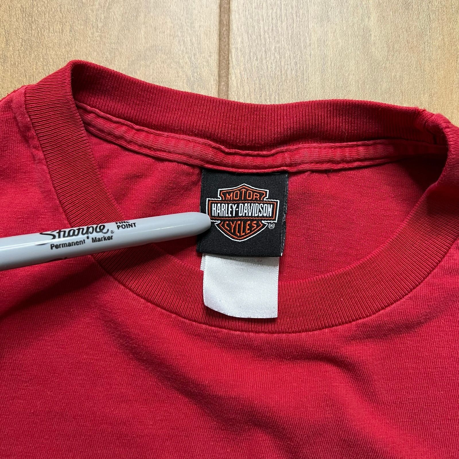 Harley Davidson Vintage Harley-Davidson red t-shirt Sz M/L City Cycle Sales Size US L / EU 52-54 / 3 - 4 Thumbnail