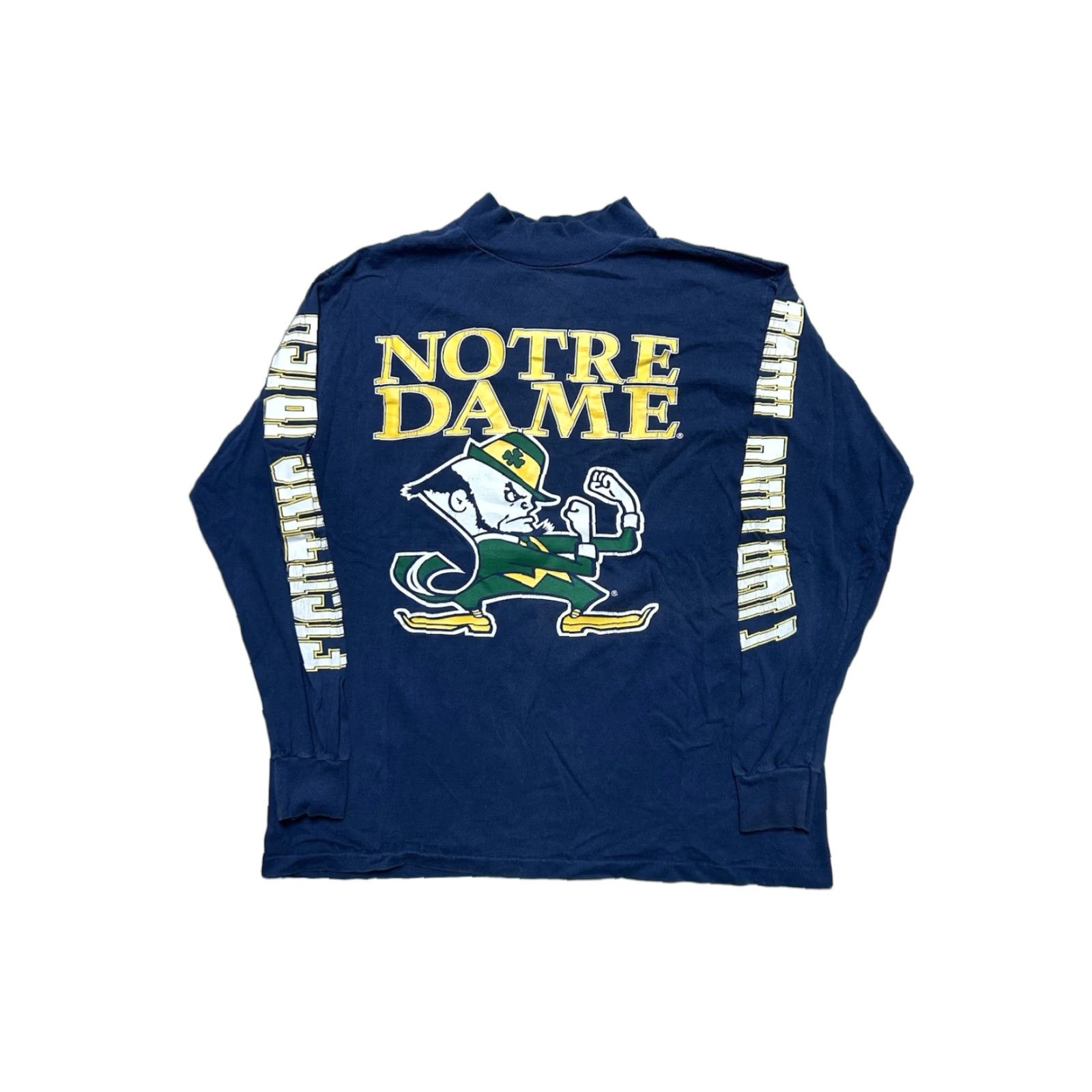 Vintage VINTAGE Notre dame fighting Irish Cotton T-Shirt Long Sleeve 80s 90s XL Men Blue Size US XL / EU 56 / 4 - 1 Thumbnail