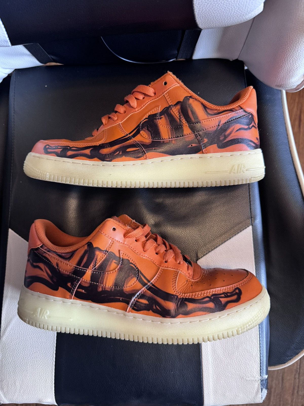 Nike Air Force 1 Low Orange Skeleton (Halloween) Size US 10 / EU 43 - 5 Thumbnail