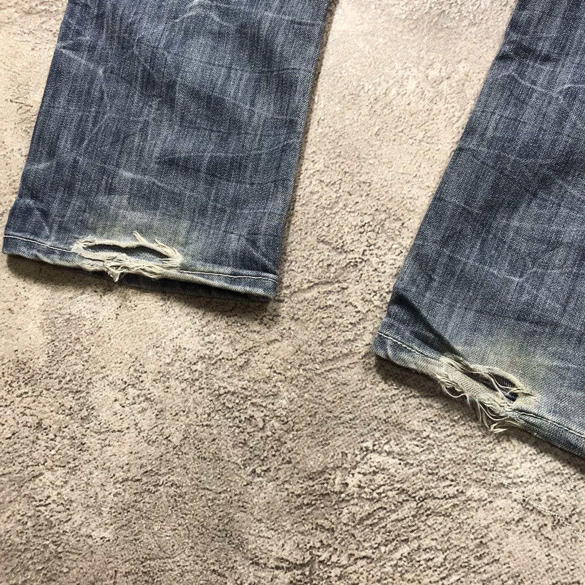 Vintage Vintage Y2K Distressed Flared Jeans Grunge Skate Baggy 31 Size 31" - 4 Thumbnail