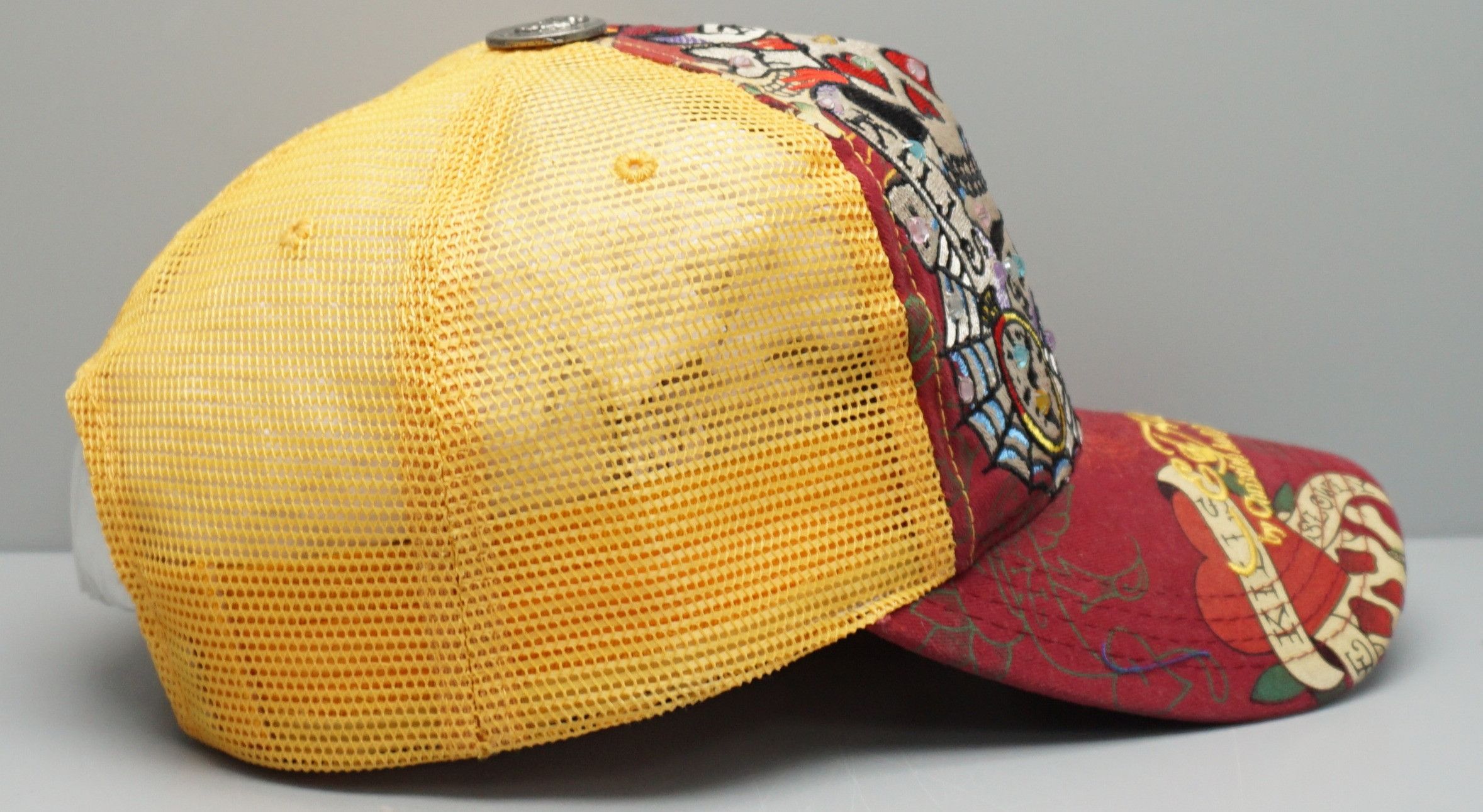 Christian Audigier × Designer × Ed Hardy 00's Ed Hardy Christian Audigier "Kills Slowly" Trucker hat Size ONE SIZE - 4 Thumbnail