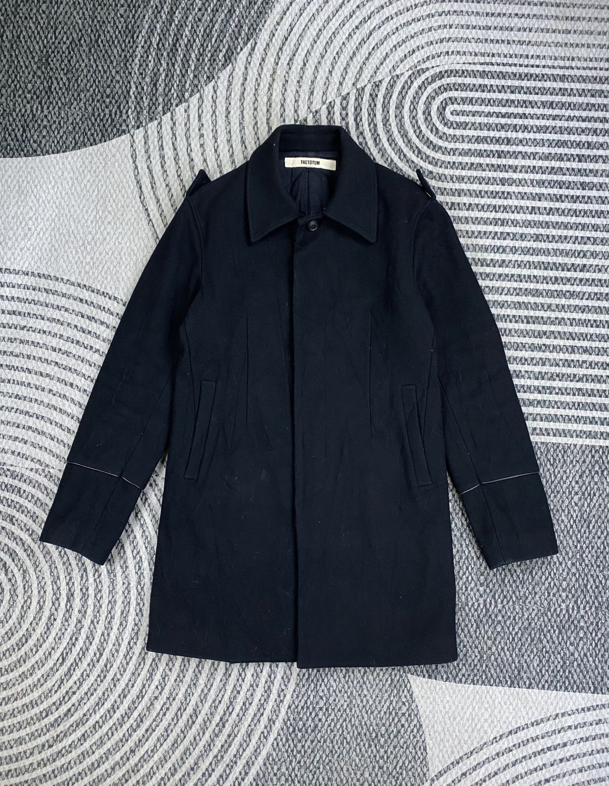 FACTOTUM Vintage Factotum Casual Black Front Button Coat Size US S / EU 44-46 / 1 - 1 Thumbnail
