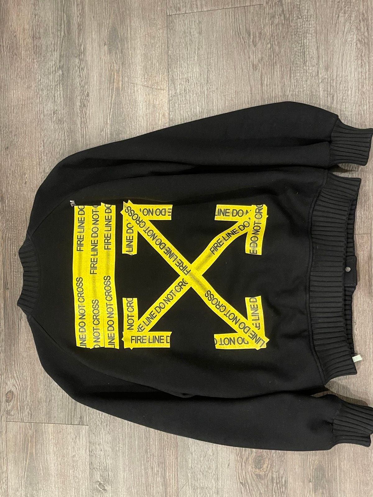 Off-White Off-White Fire Tape Varsity Jacket Limited | Grailed