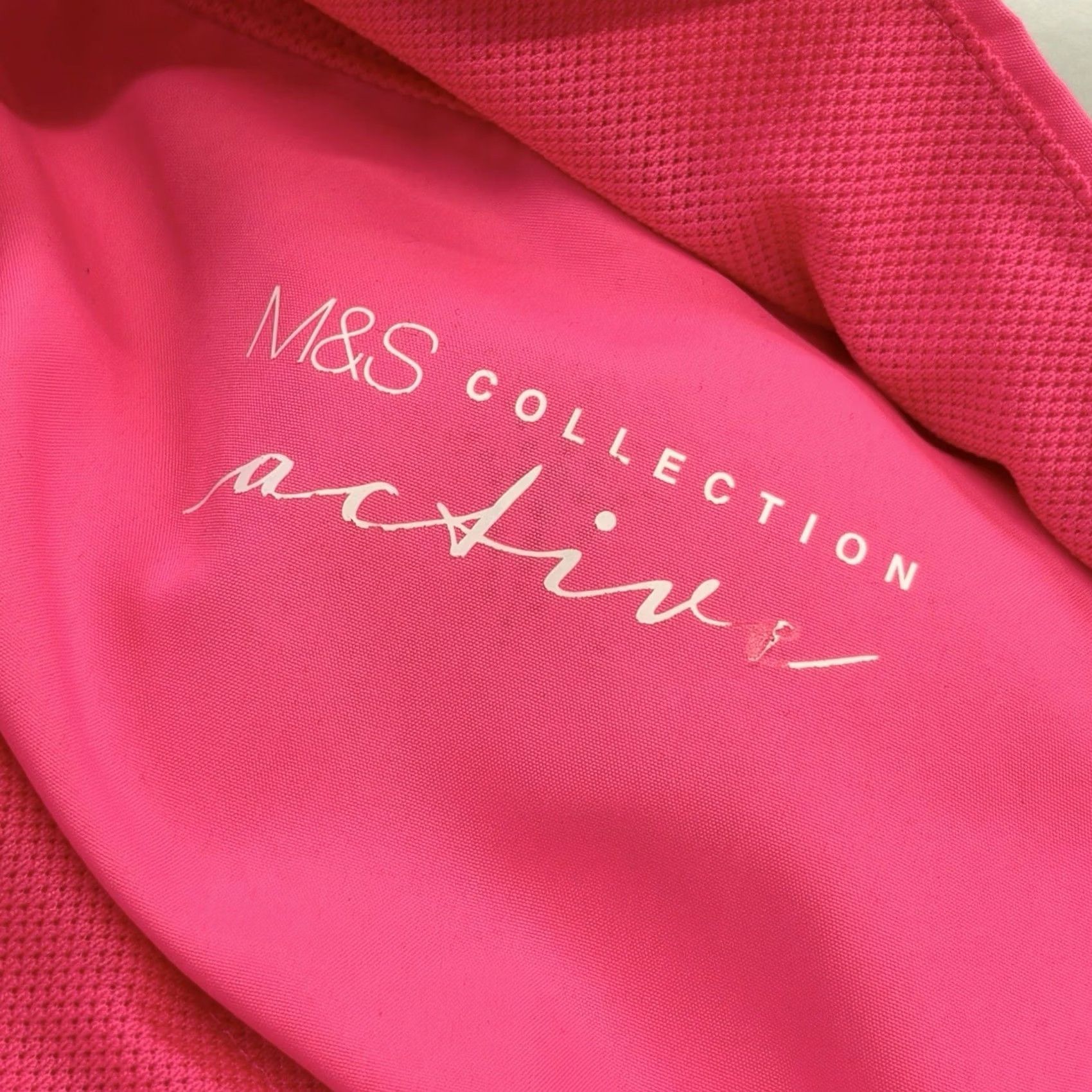 Marks & Spencer VINTAGE? No. M&S Active Fitness Jacket UK22 Neon Pink Showerproof Women’s BNWT with Tags Size 3XL / US 20-22 - 4 Thumbnail