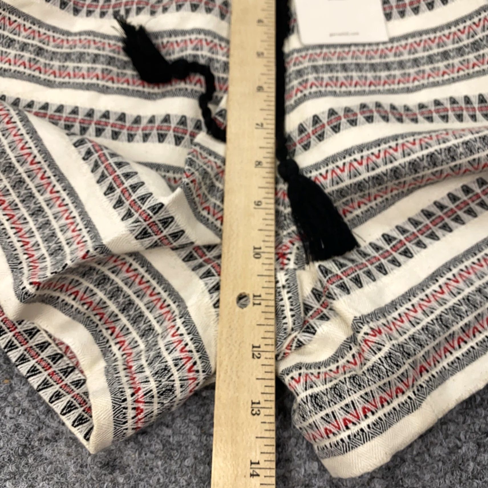Vintage Garnet Hill Womens Shorts 14 Organic Cotton Drawstring Boho Geometric Aztec Size 36" / US 14 / IT 50 - 6 Thumbnail