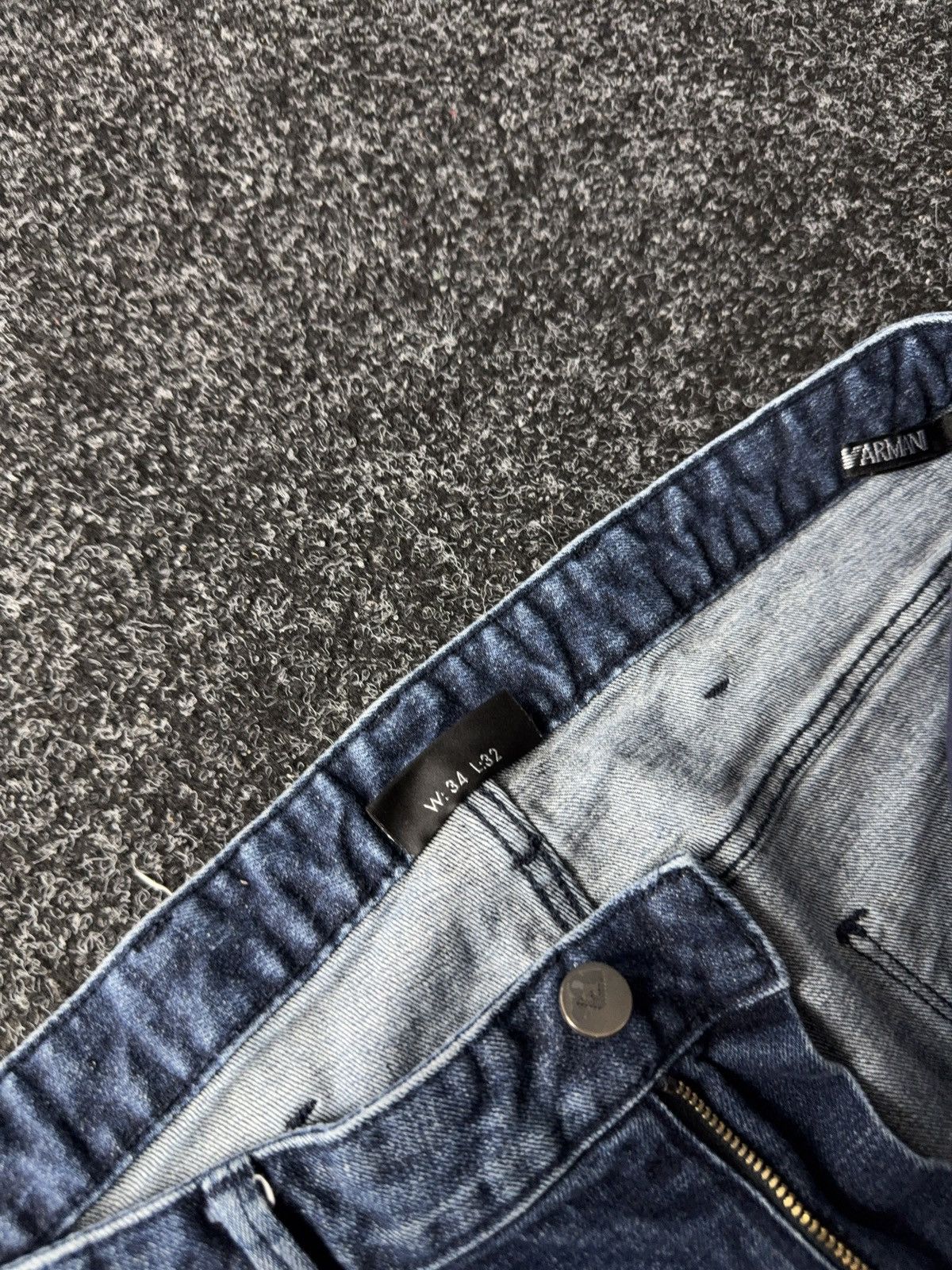 Armani Exchange Vintage 00s Emporio Armani Italy Y2K Distressed Jeans W34 Size US 34 / EU 50 - 7 Thumbnail