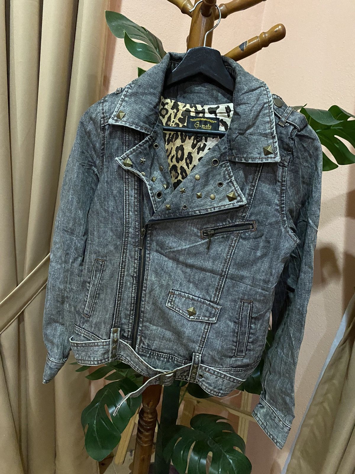 If Six Was Nine G-nals Vintage Denim Jacket with Leopard Print Lining Size XS / US 0-2 / IT 36-38 - 2 Thumbnail
