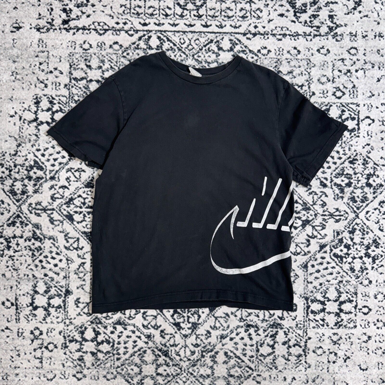 Nike × Vintage Nike Gray Cotton T-Shirt Size XL Spellout Center Swoosh 90s Size US XL / EU 56 / 4 - 1 Thumbnail