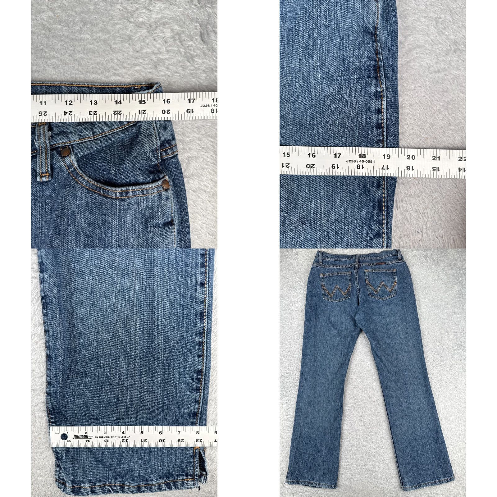 Wrangler VINTAGE Wrangler Jeans Juniors 11 Blue Denim Cowgirl Cut Cash Bootcut Mid Rise 32x32 Size 32" / US 10 / IT 46 - 9 Thumbnail