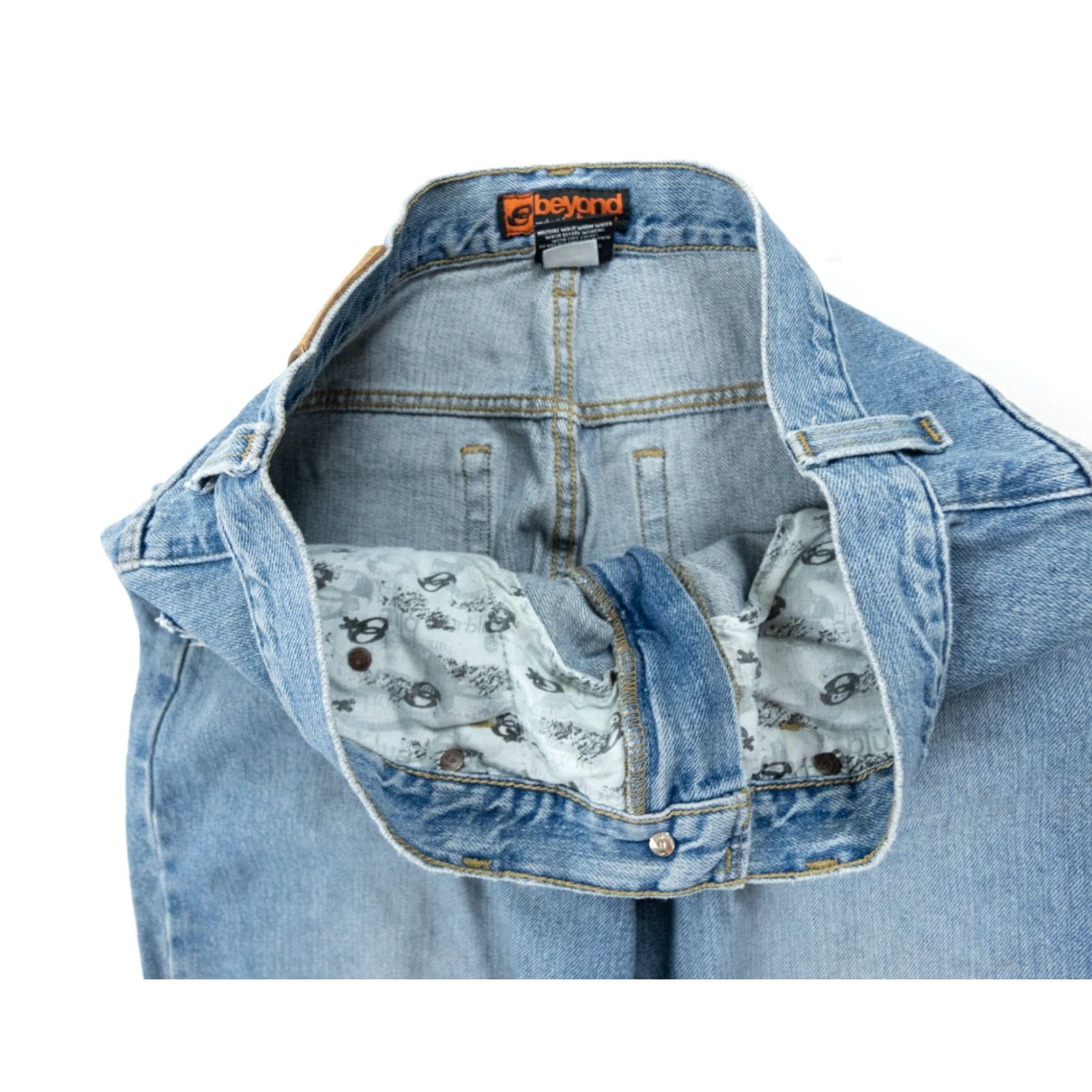 Anchor Blue VINTAGE Anchor Blue Jeans Men's 33x25 Denim Pants Baggy Wide-Leg Y2K Skater Cotton Blue Retro Size US 33 - 7 Thumbnail