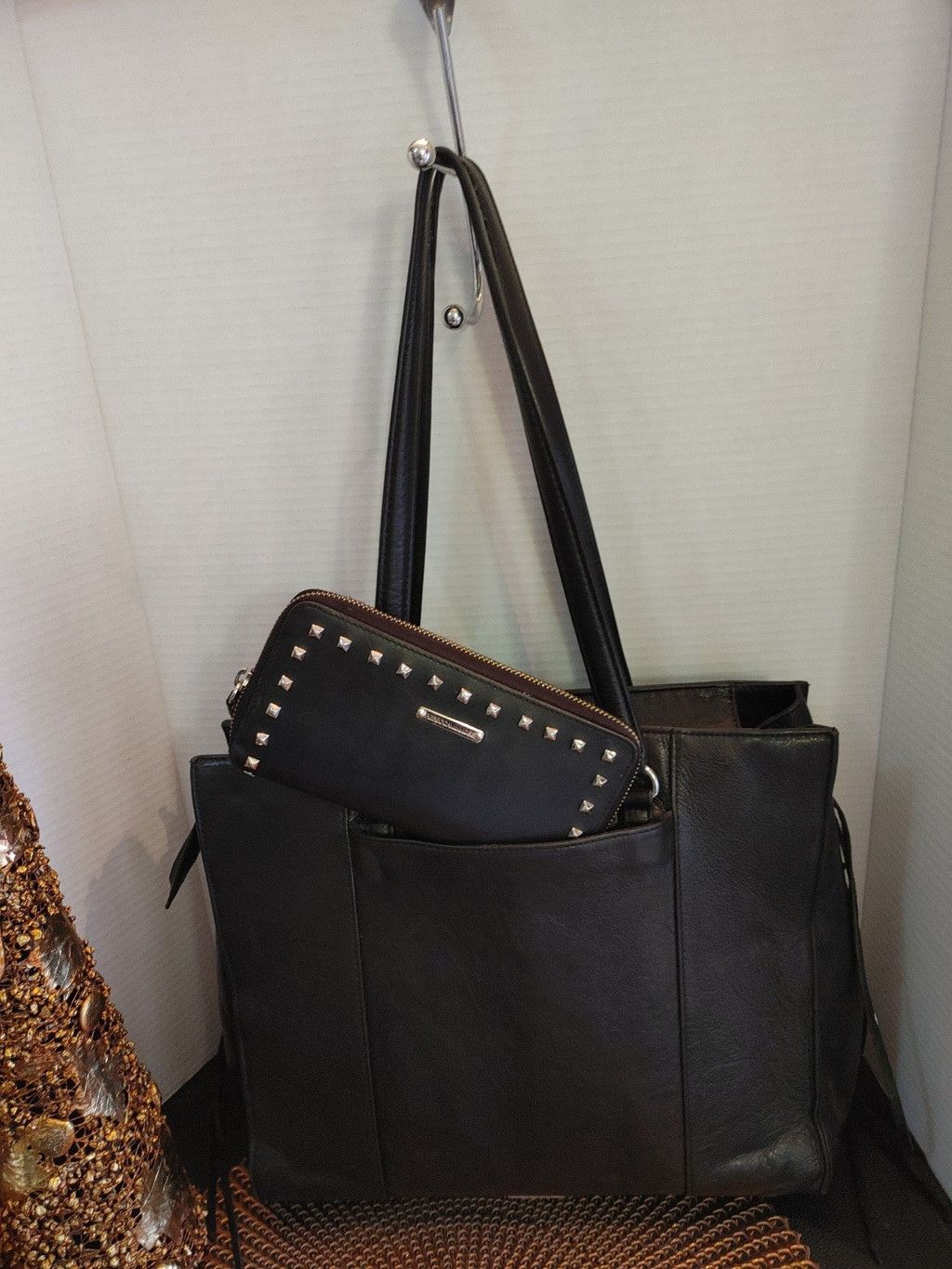 Rebecca Minkoff Rebecca Minkoff Side Zip Regan Leather Tote & Ava Wallet Set Size ONE SIZE - 6 Thumbnail