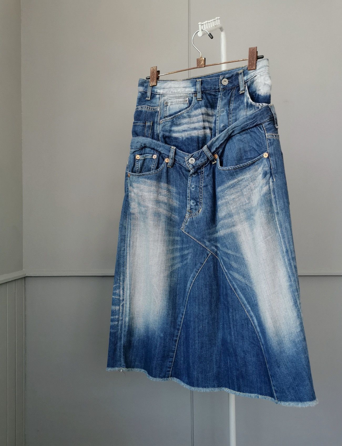 Journal Standard × Schott Asymmetrical Journal Standard Double Waist Midi Skirt Size 28" / US 6 / IT 42 - 2 Thumbnail