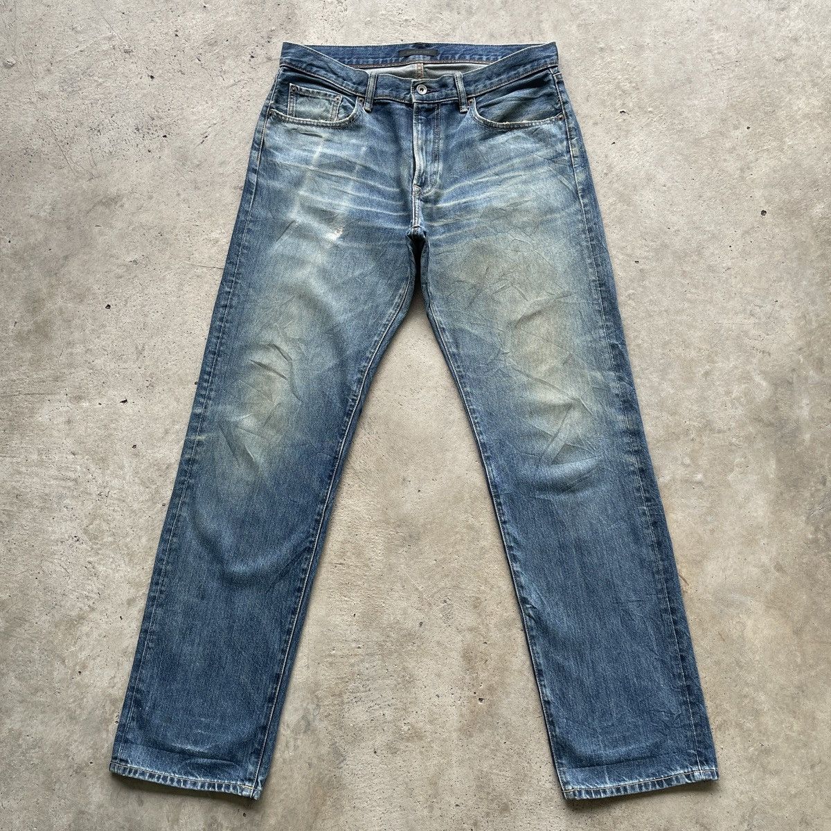 Japanese Brand Rusty💥 Vintage Japanese Brand Faded Jeans Denim Pants W35 Size US 35 - 1 Thumbnail