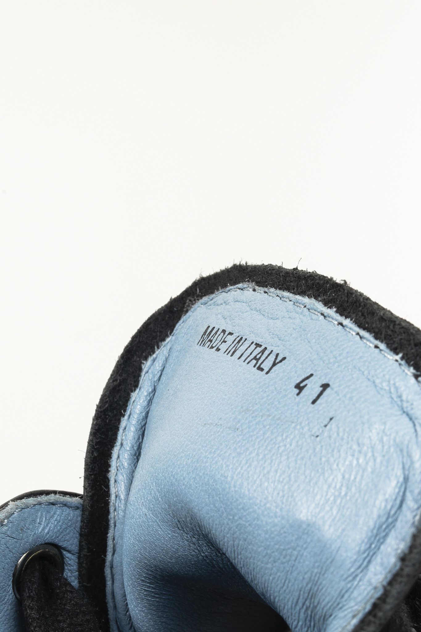 Prada Prada Black Leather Blue Tab Double Jute Platform Espadrille Size US 11 / IT 41 - 11 Thumbnail