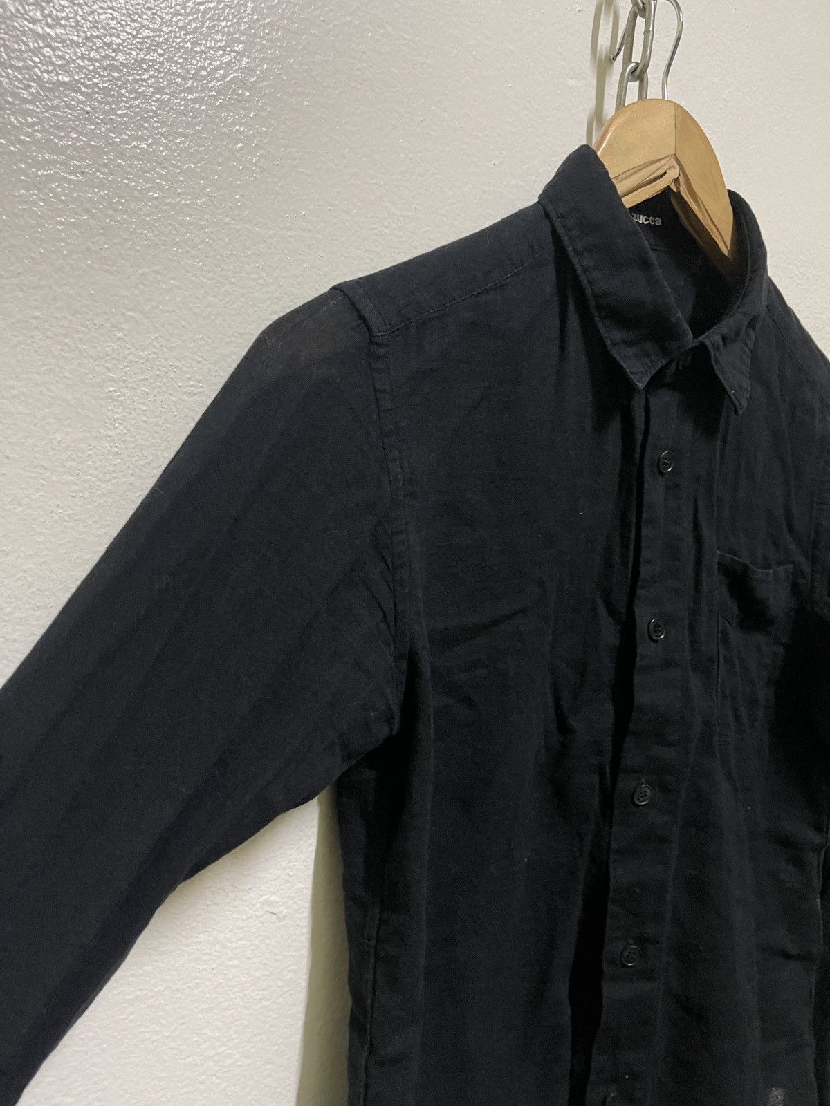 Issey Miyake Zucca Long Sleeve Button Up Black Size M / US 6-8 / IT 42-44 - 2 Thumbnail