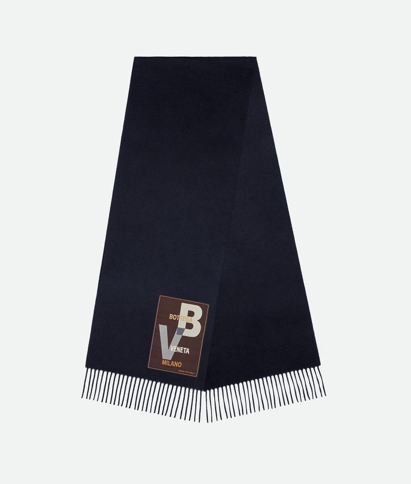 Bottega Veneta o1bcso1str0426 Size: OS / Cashmere Scarf in Navy Size ONE SIZE - 1 Thumbnail