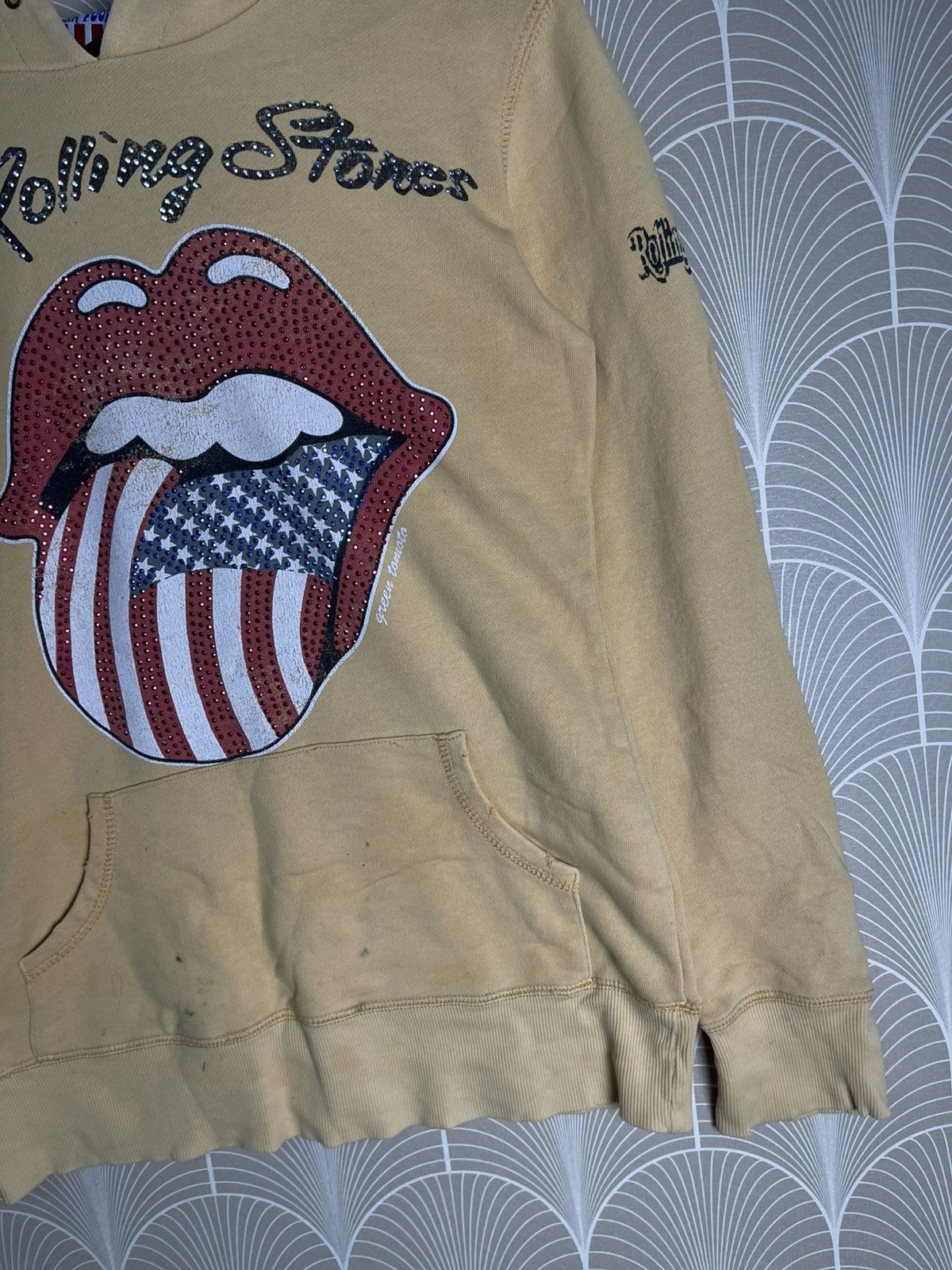 Band Tees × The Rolling Stones × Vintage VINTAGE THE ROLLING STONES TOUR 1996 HOODIE SWEATER Size S / US 4 / IT 40 - 4 Thumbnail
