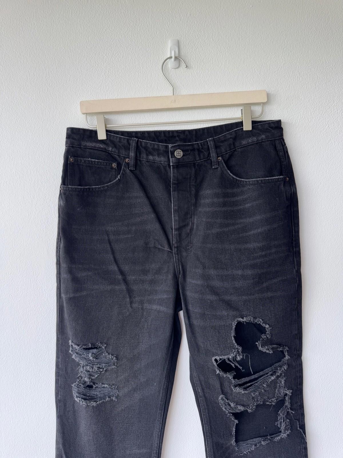 Ksubi new Ksubi mens denim jean anti k wide king hit faded black Size US 32 / EU 48 - 2 Thumbnail